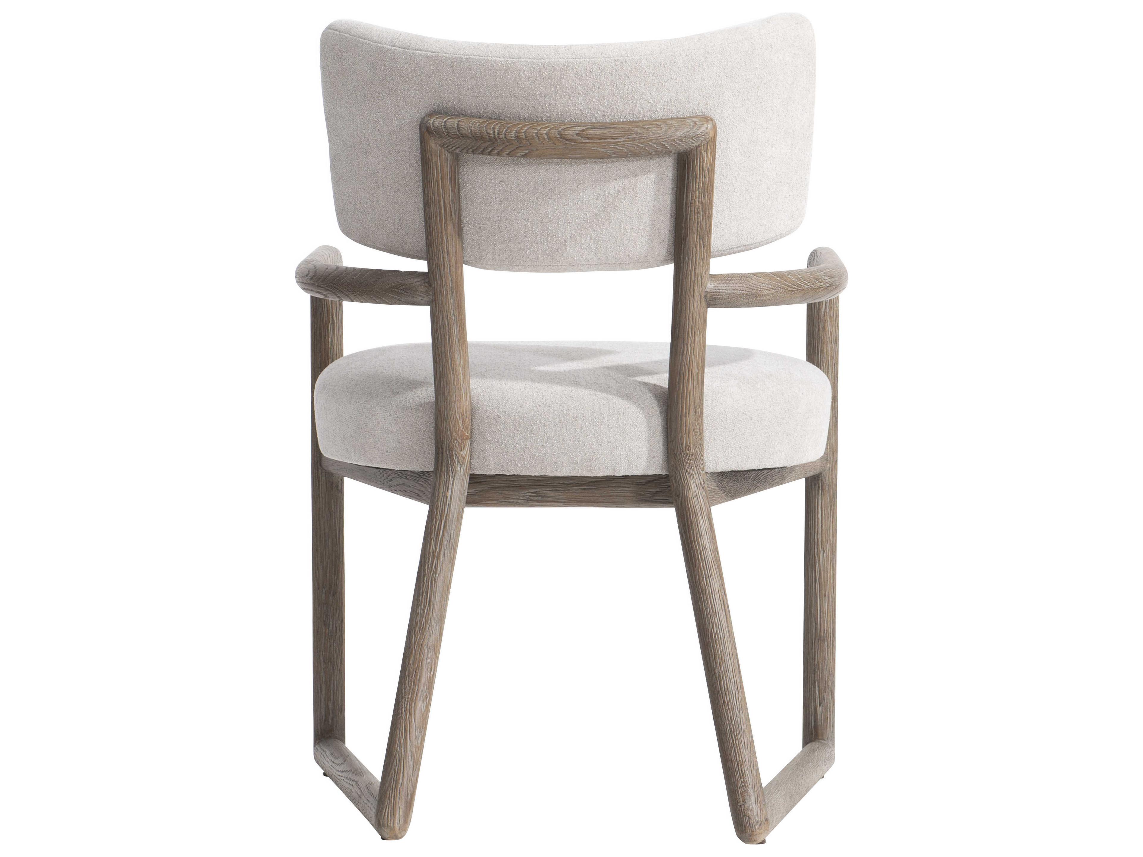 Bernhardt Casa Paros White Upholstered Arm Dining Chair