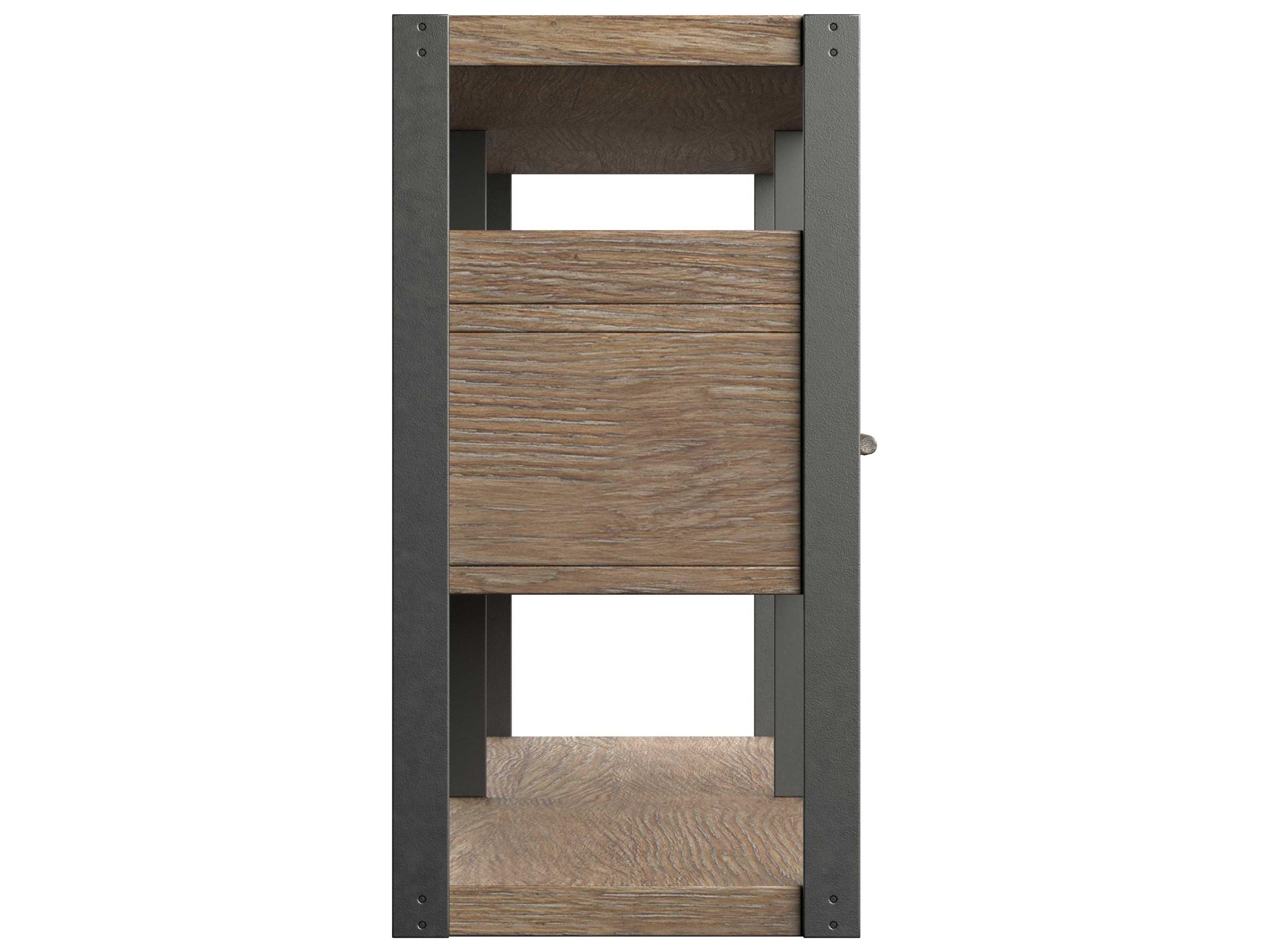 Bernhardt Casa Paros Rectangular Wood Playa Anthracite Console Table