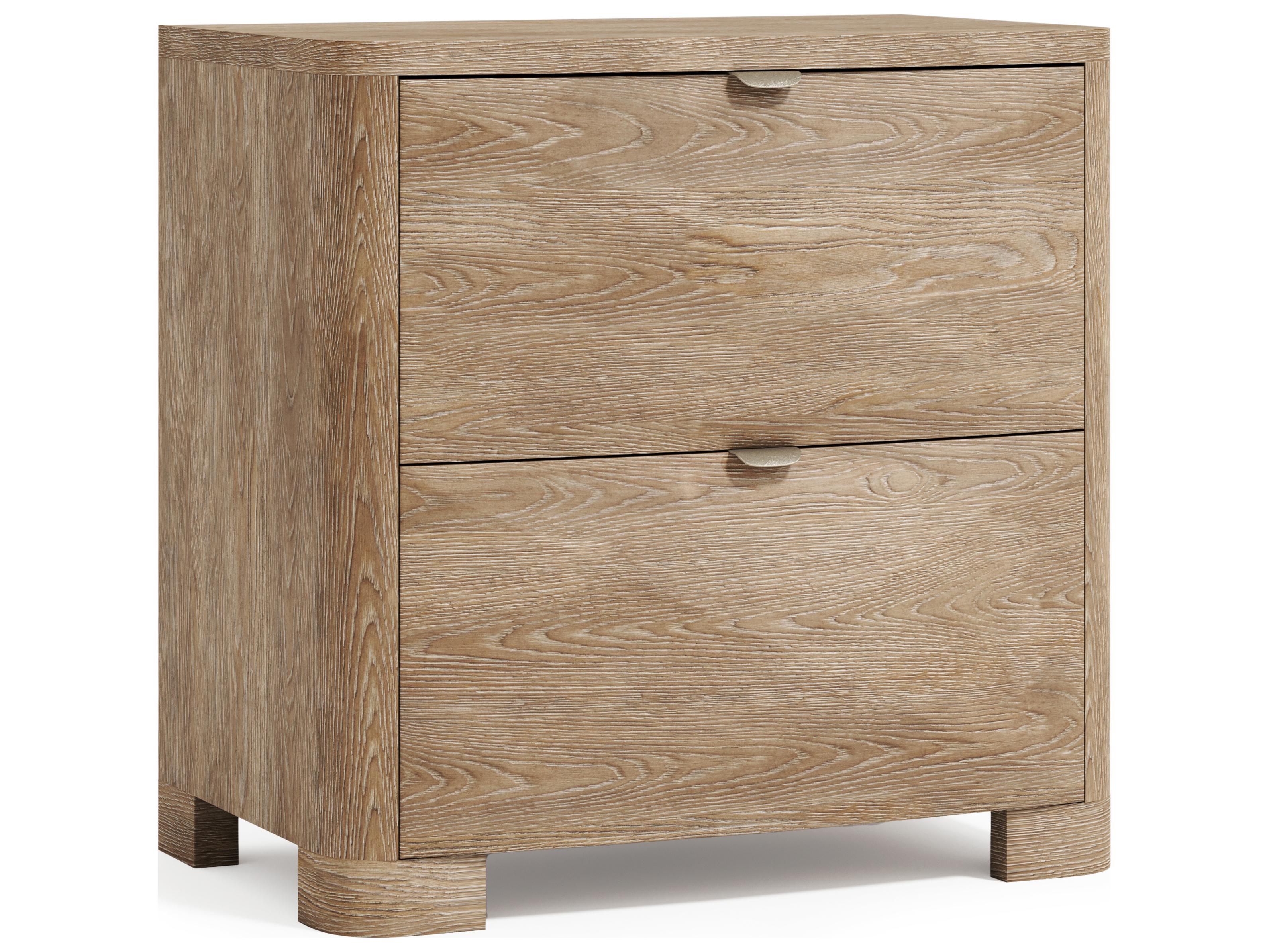 Bernhardt Aventura 2-Drawers Oak Wood Nightstand