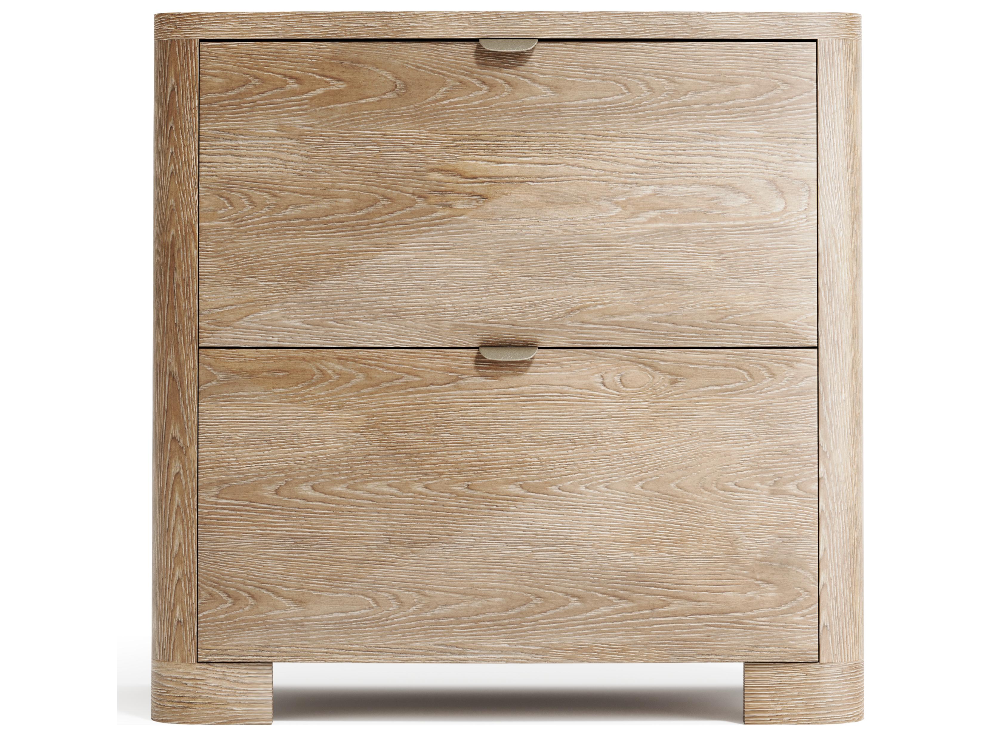 Bernhardt Aventura 2-Drawers Oak Wood Nightstand