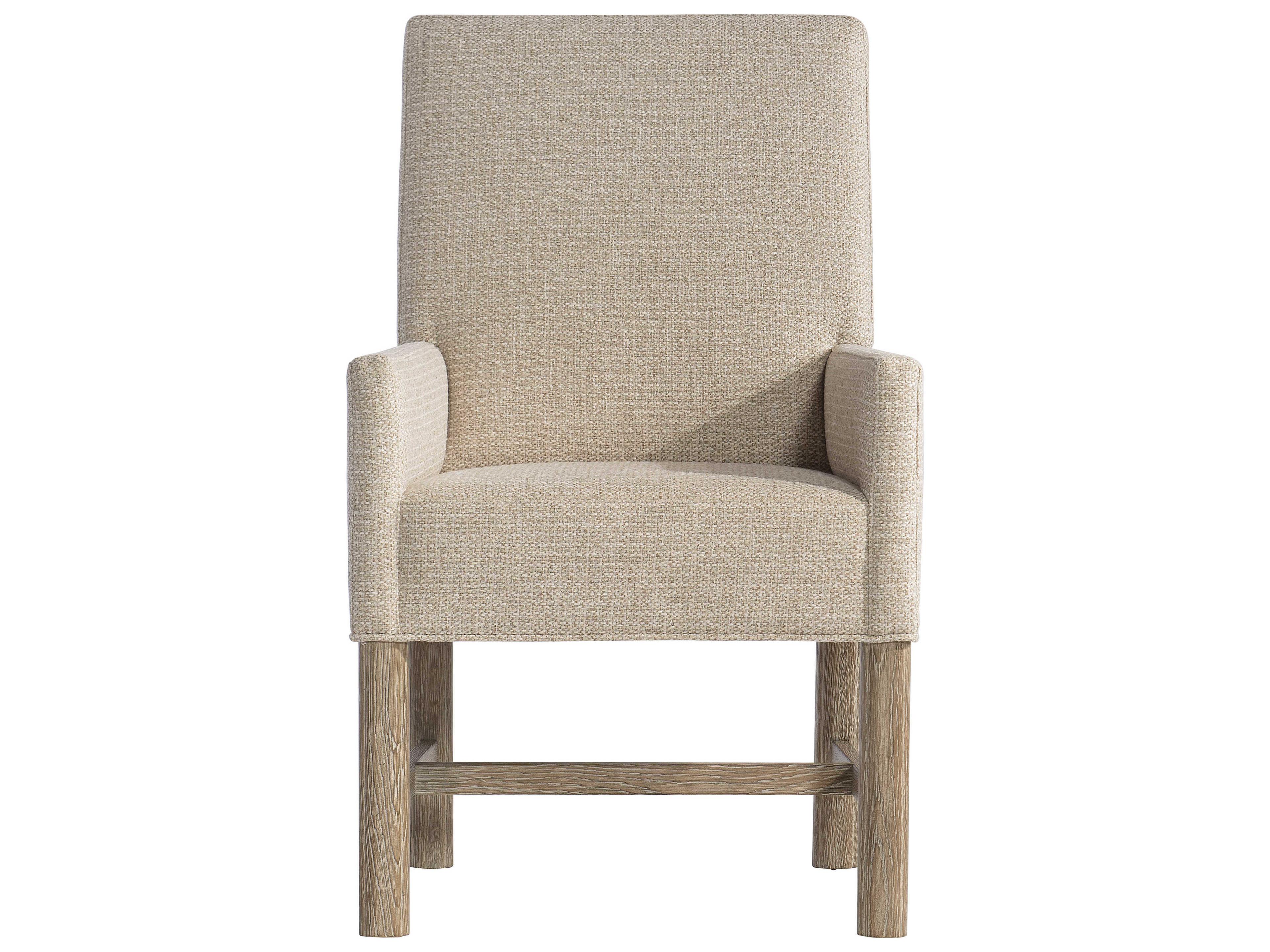 Bernhardt Aventura Brown Upholstered Arm Dining Chair