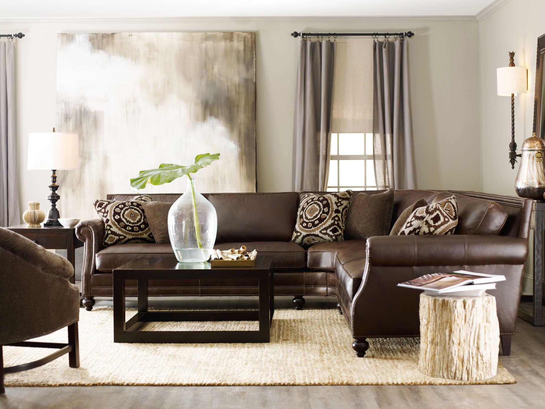 Bernhardt Interiors Casegoods Petrified Round Wood Natural End Table