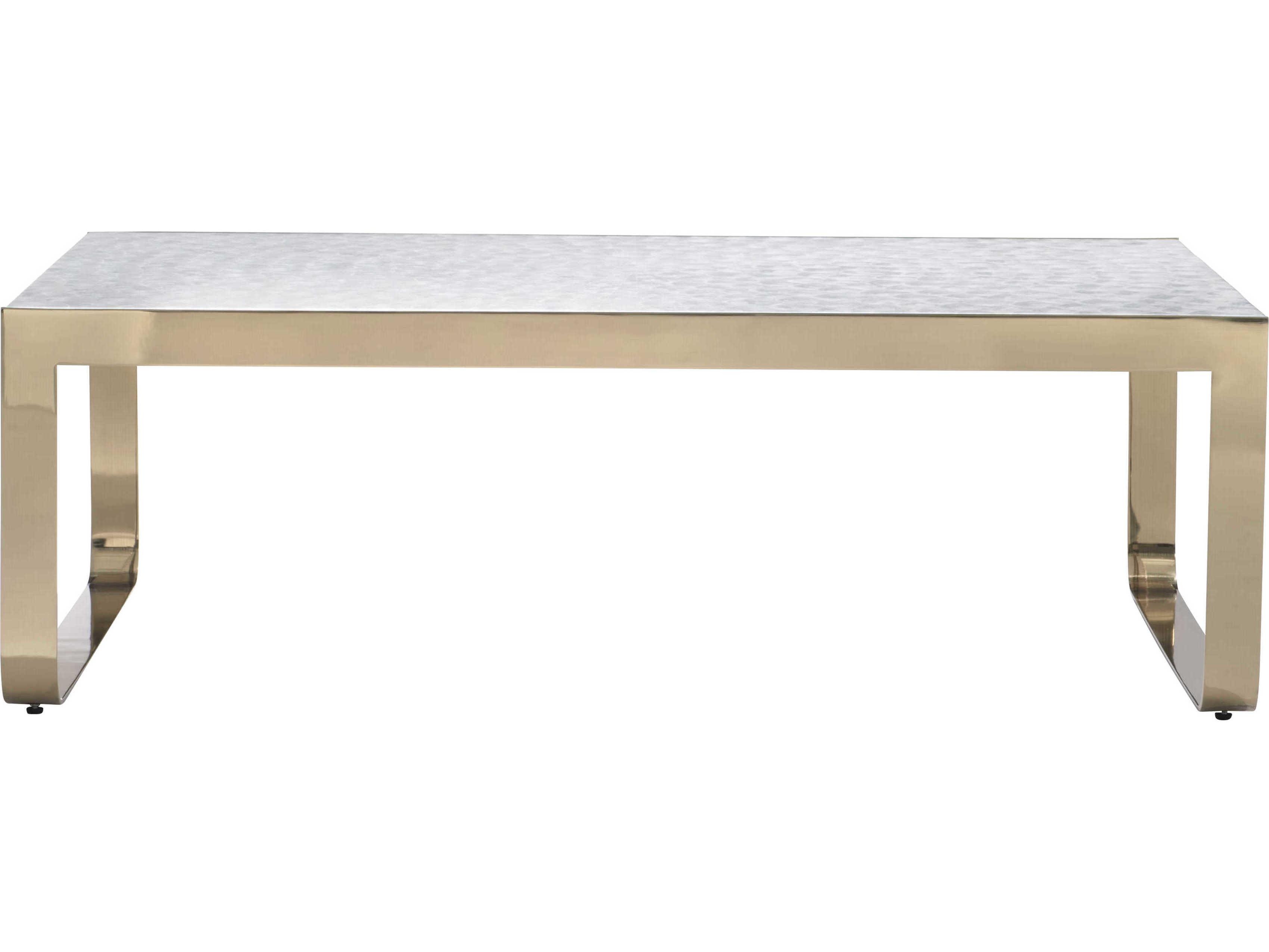 Bernhardt Interiors Aster Rectangular Capiz Shell Brass Cocktail Table