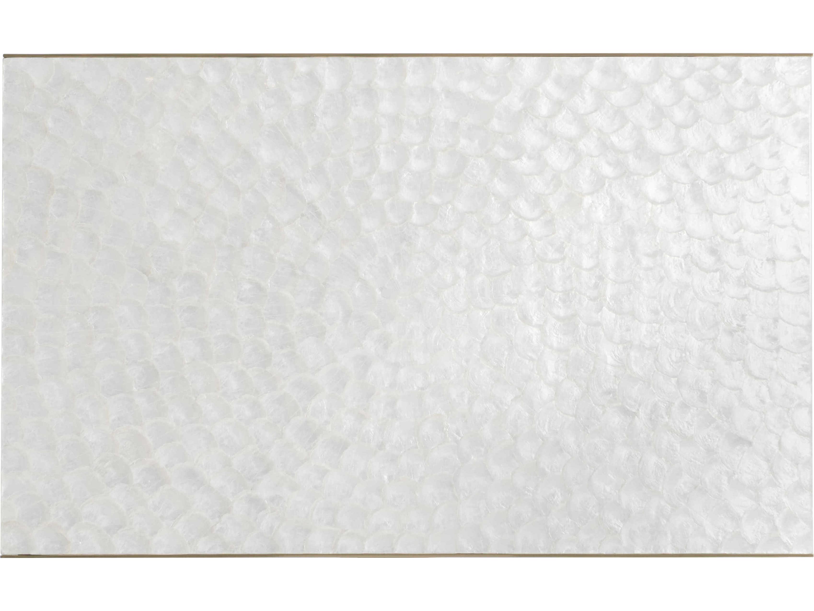 Bernhardt Interiors Aster Rectangular Capiz Shell Brass Cocktail Table