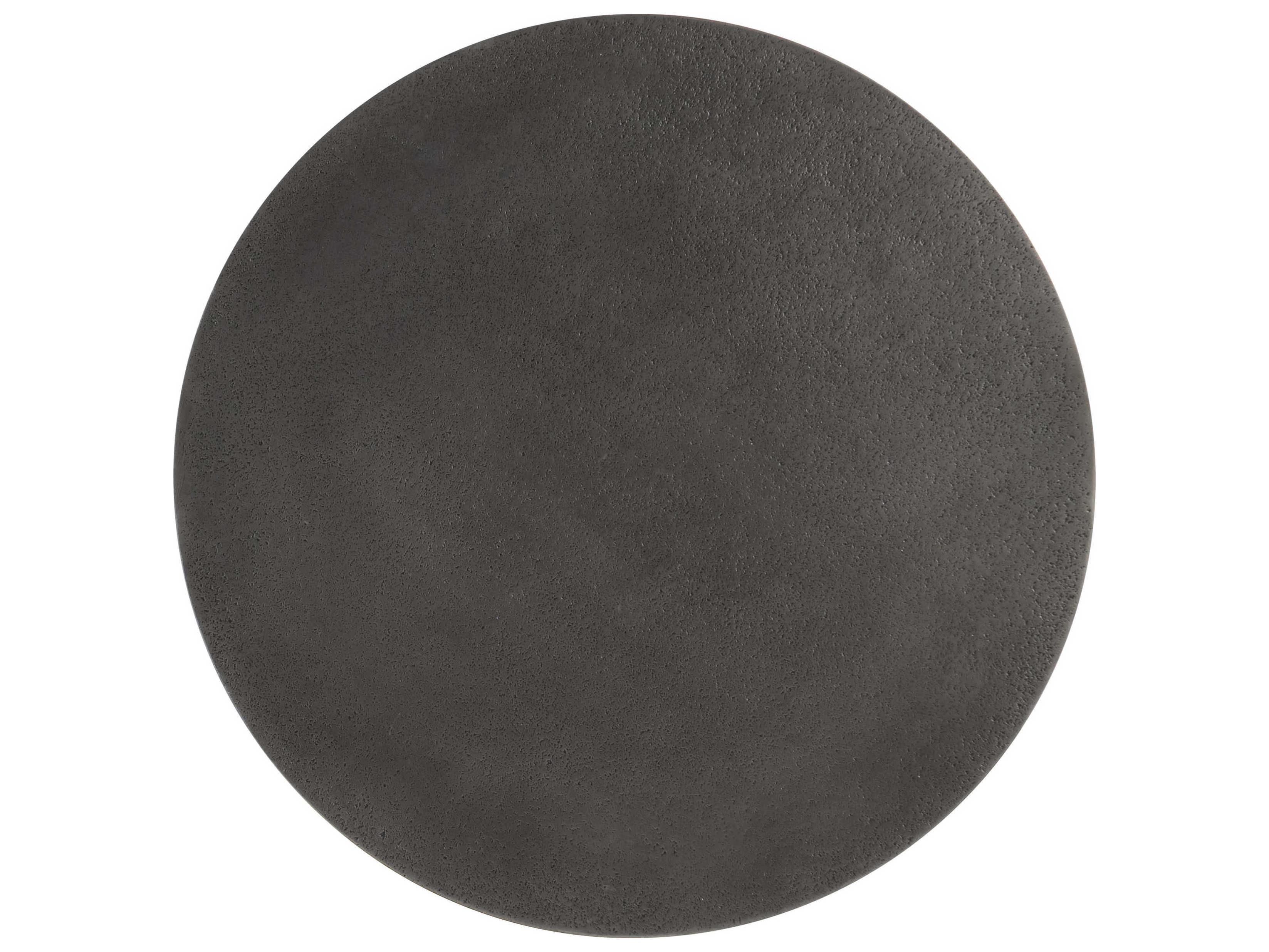 Bernhardt Interiors Tribus Round Metal Graphite End Table