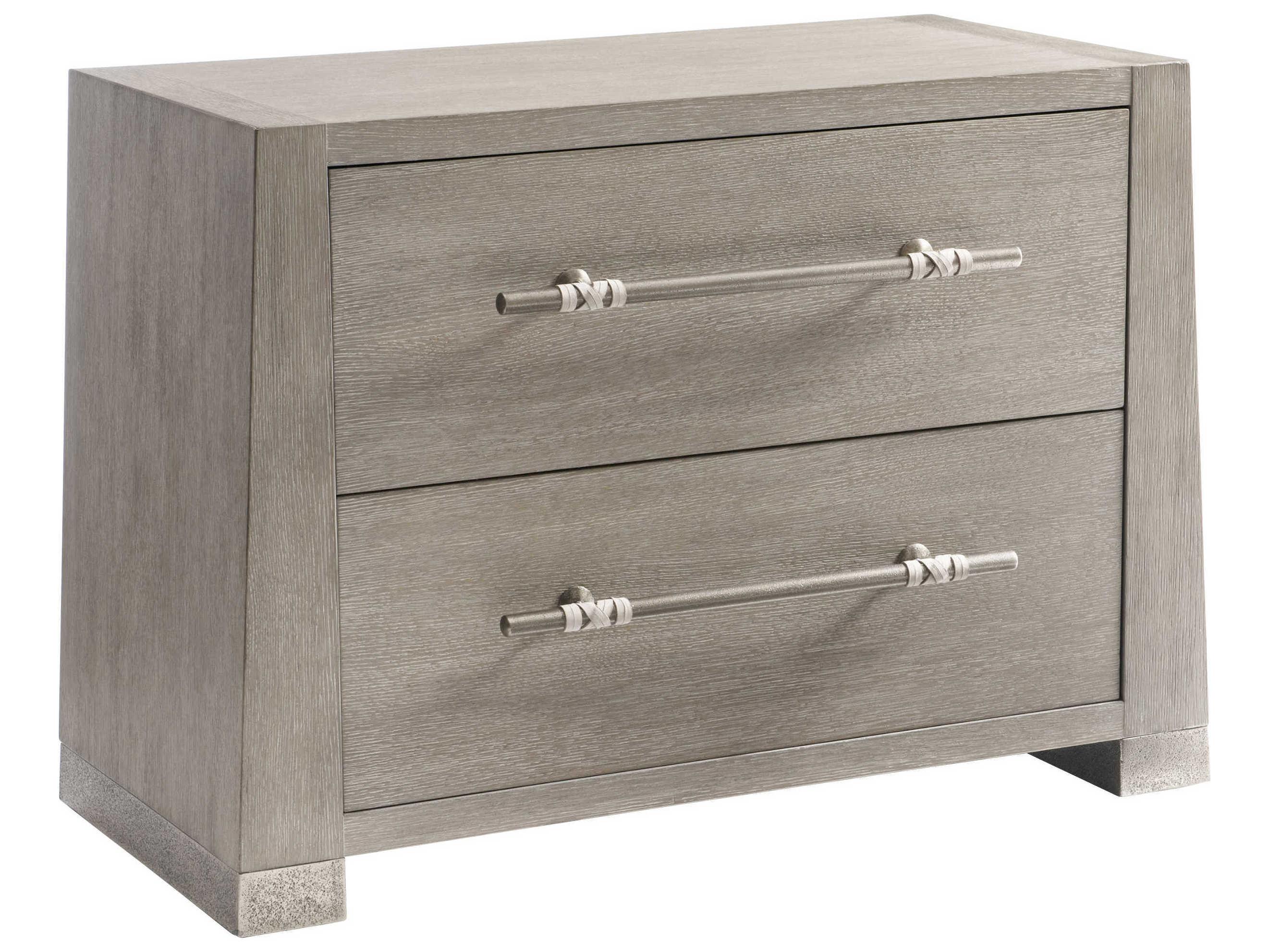 Bernhardt Interiors Alta 2-Drawers Gray Nightstand