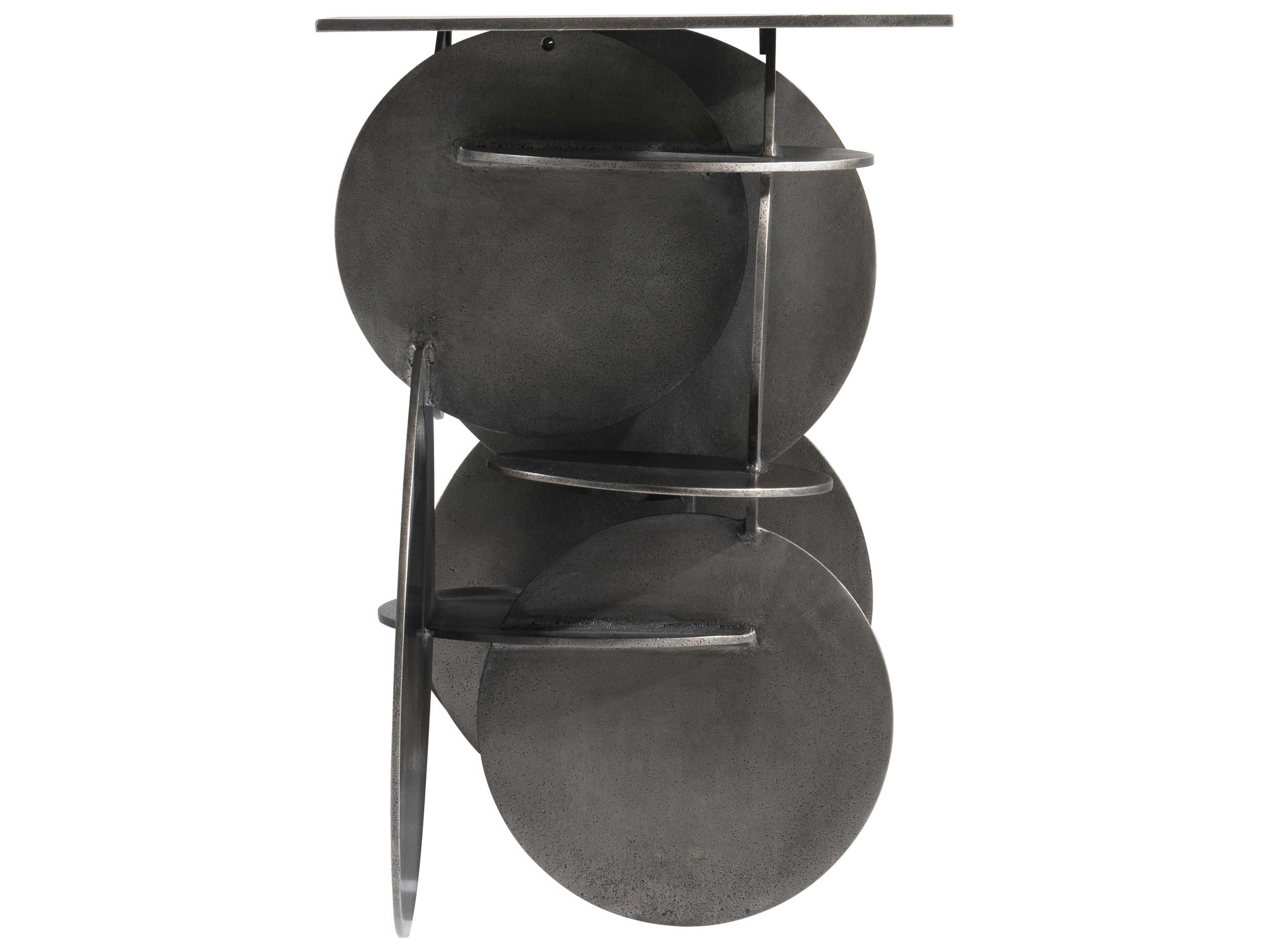 Bernhardt Interiors Tribus Rectangular Metal Graphite Console Table