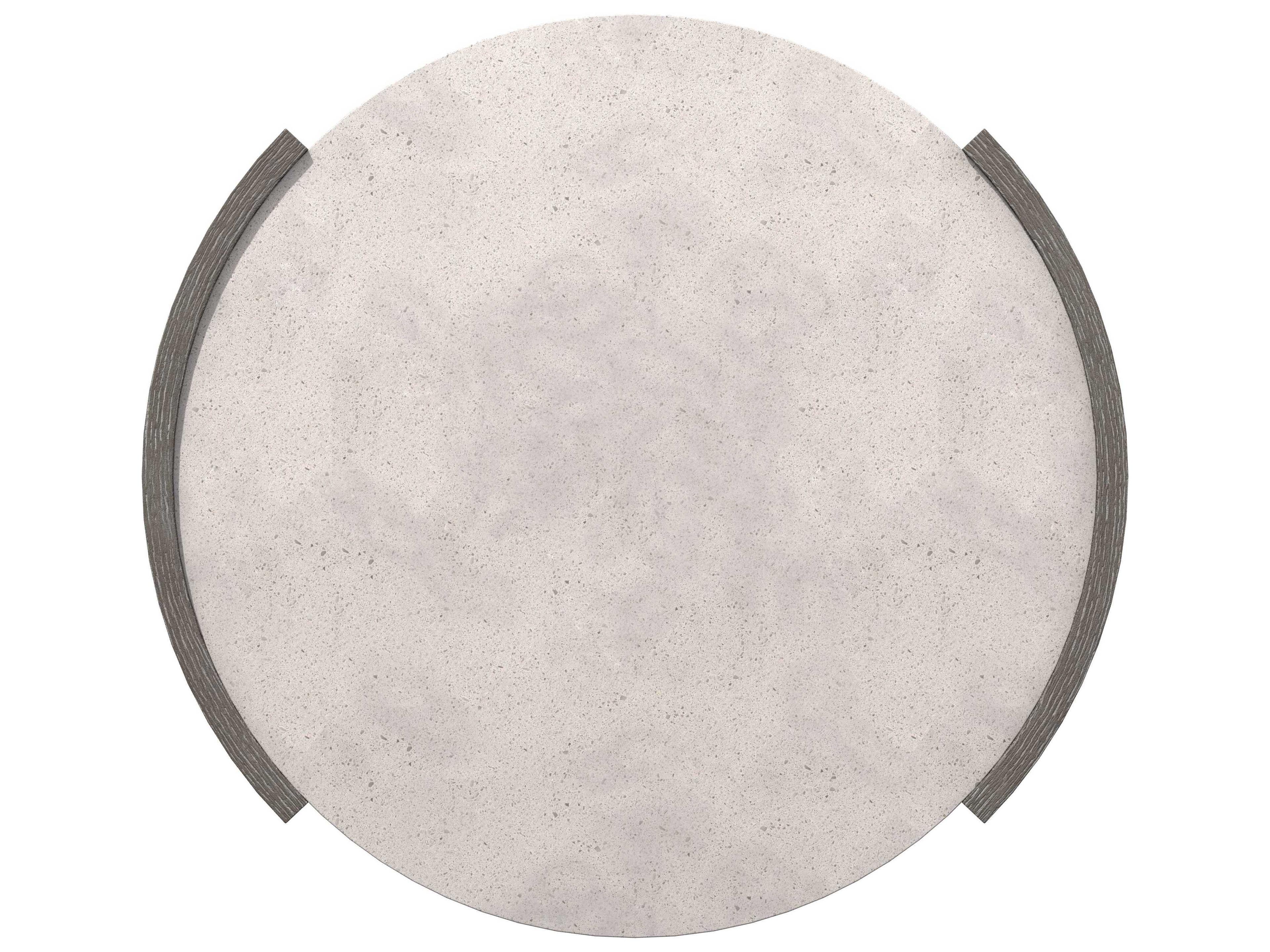 Bernhardt Prado Round Buff Concrete Porcini End Table