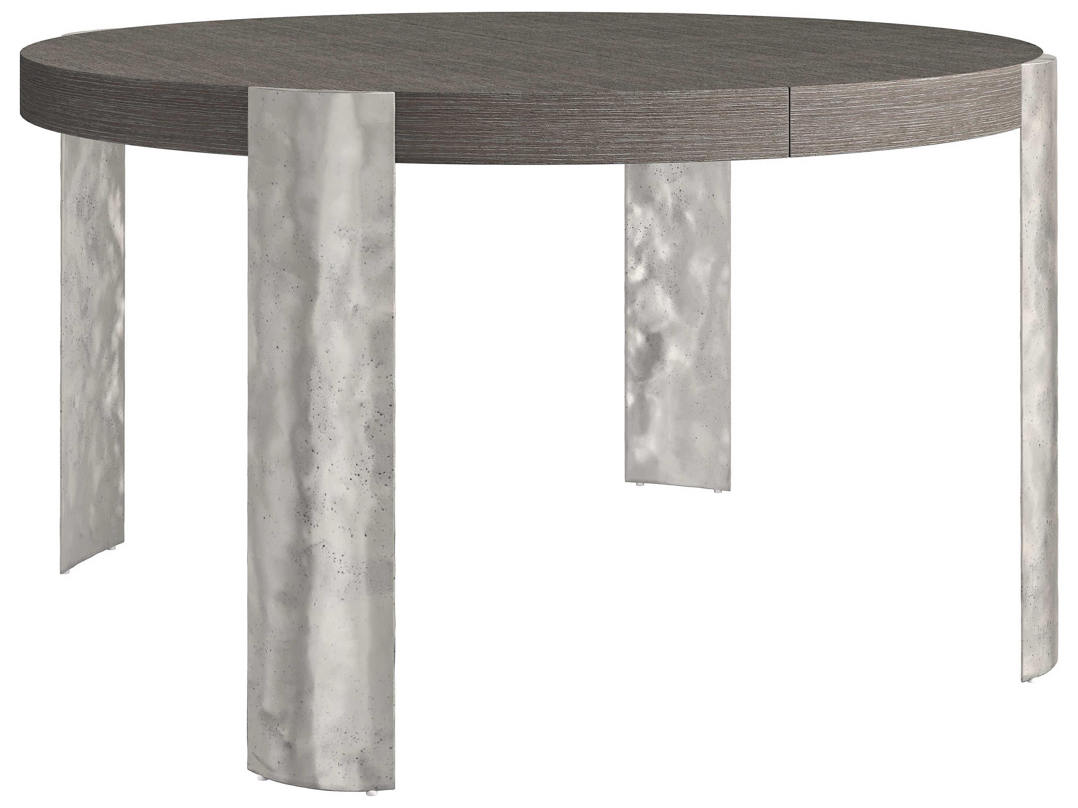 Bernhardt Prado Round Wood Porcini Bright Graphite Dining Table