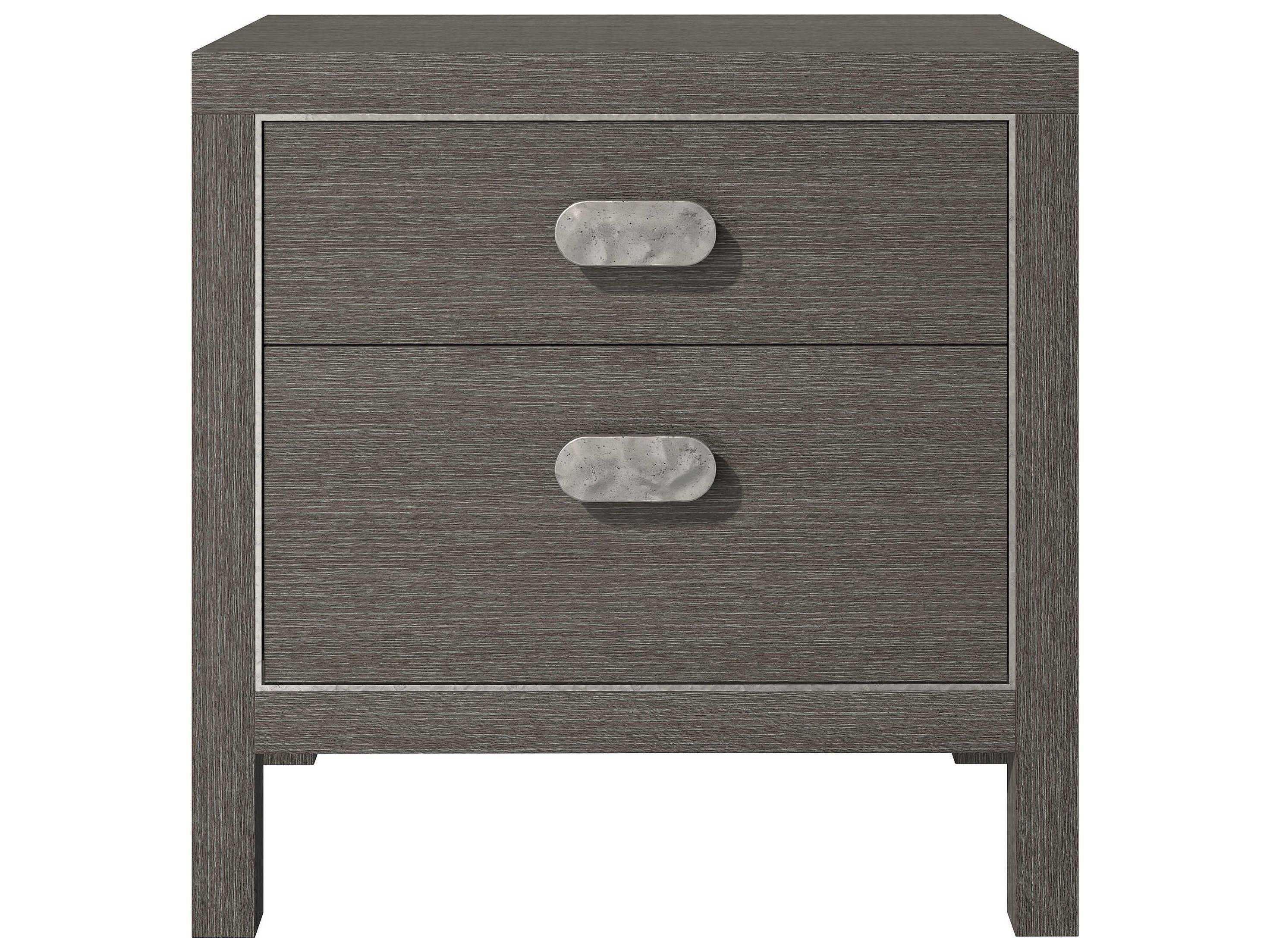 Bernhardt Prado 2-Drawers Gray Nightstand