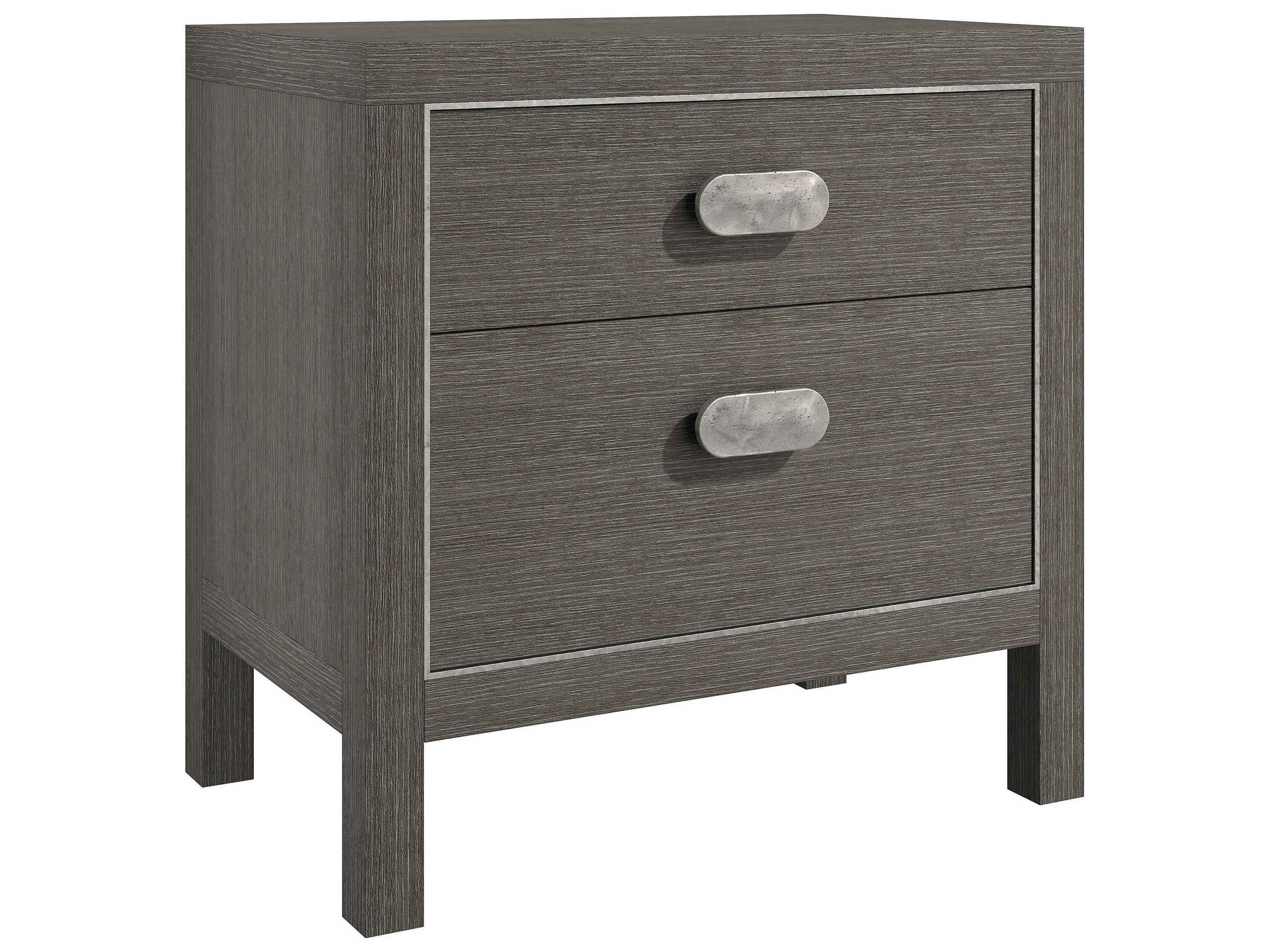 Bernhardt Prado 2-Drawers Gray Nightstand