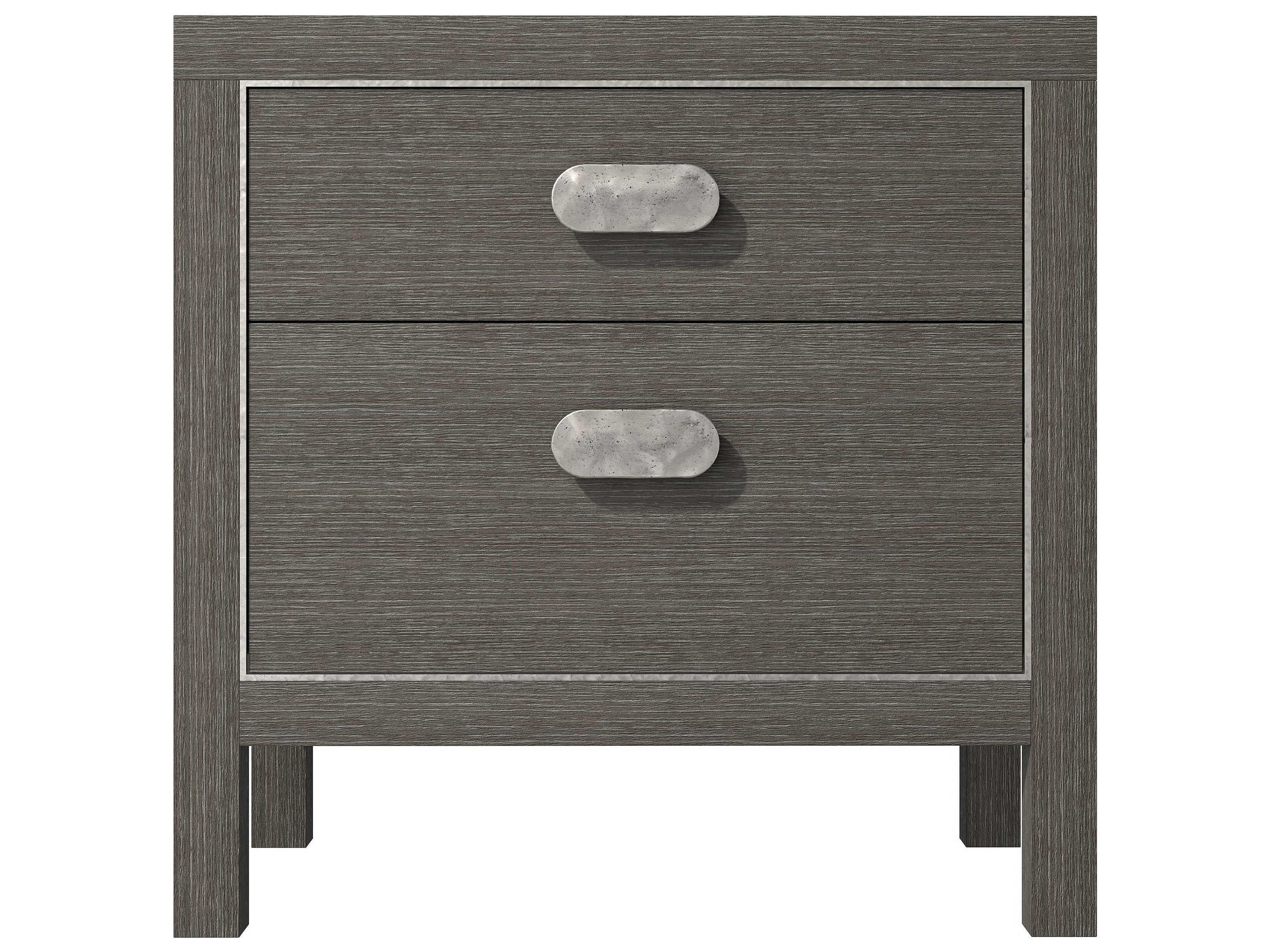 Bernhardt Prado 2-Drawers Gray Nightstand