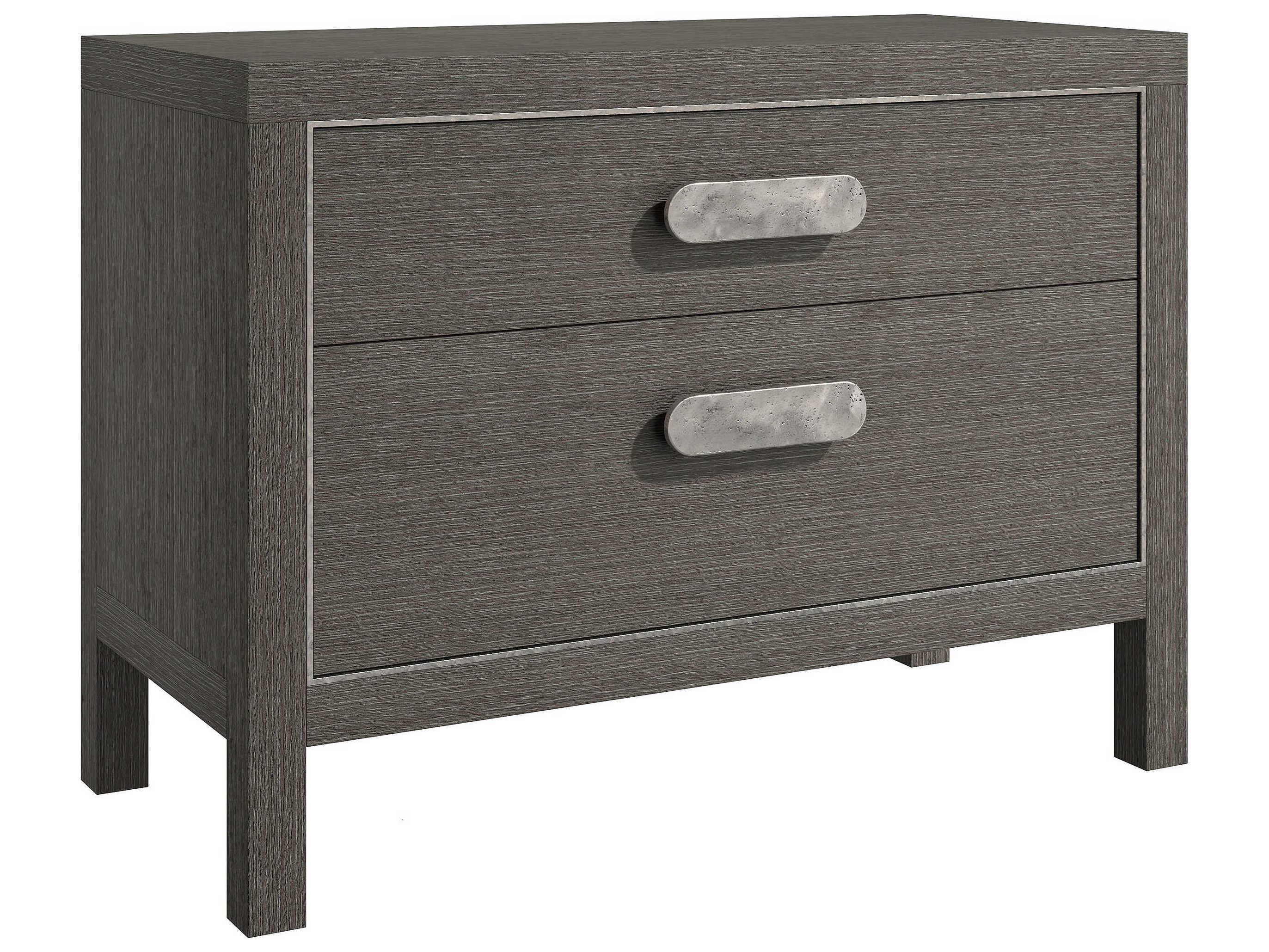Bernhardt Prado 2-Drawers Gray Nightstand