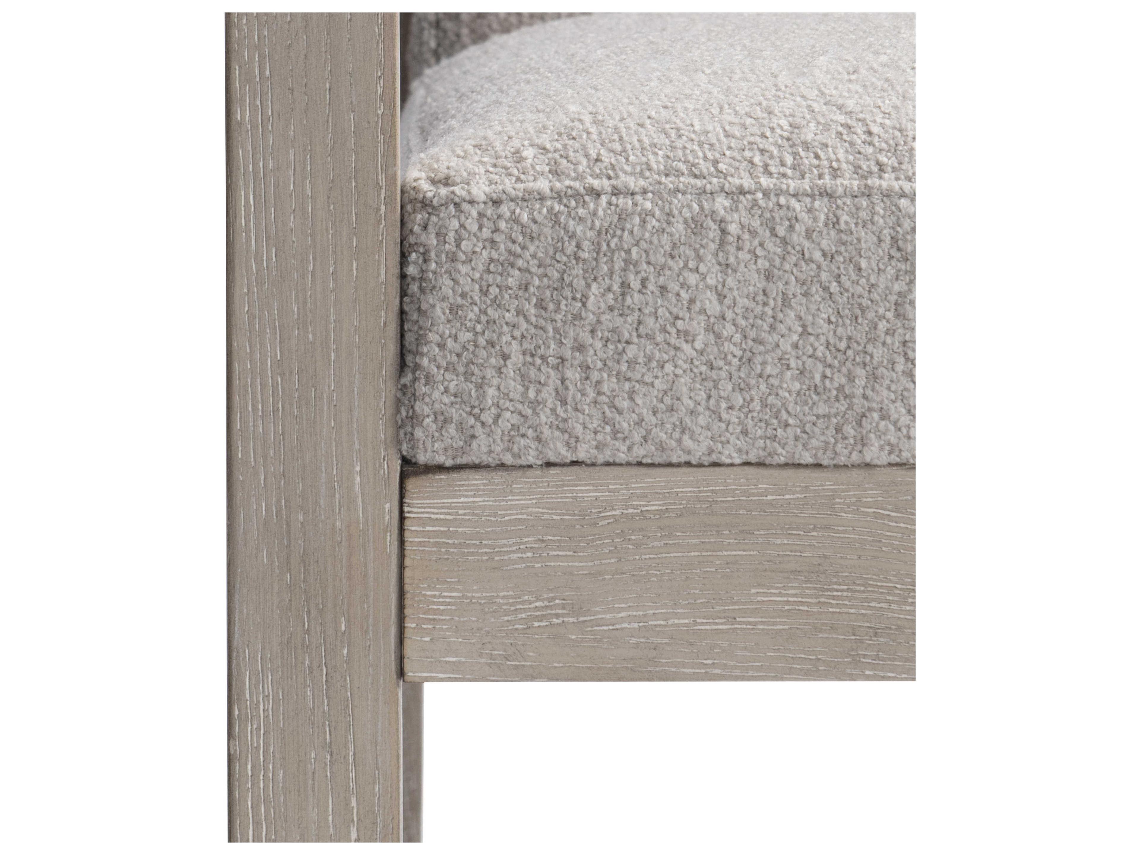 Bernhardt Prado Fabric Beige Upholstered Arm Dining Chair