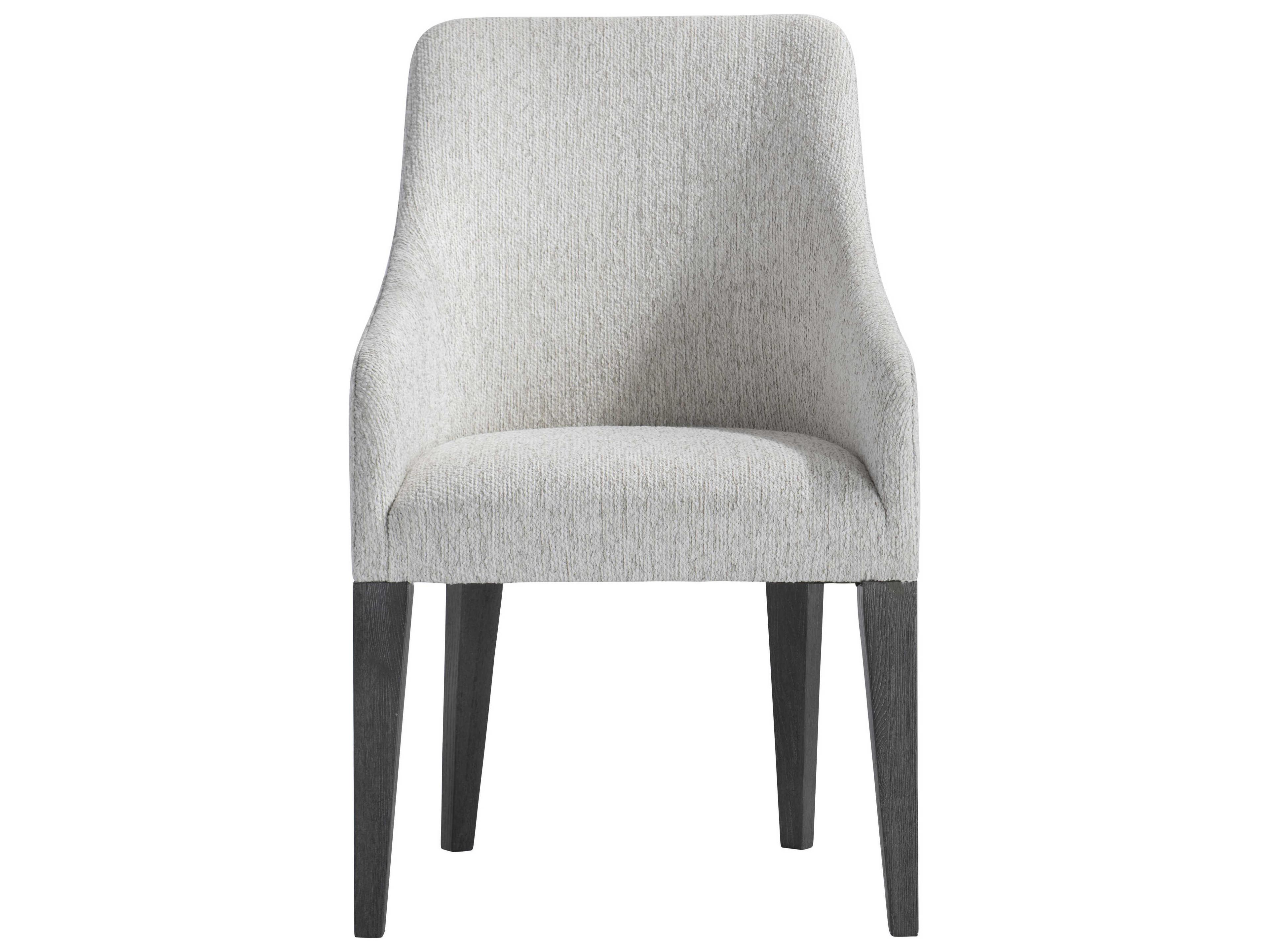 Bernhardt Prado Fabric Beige Upholstered Arm Dining Chair