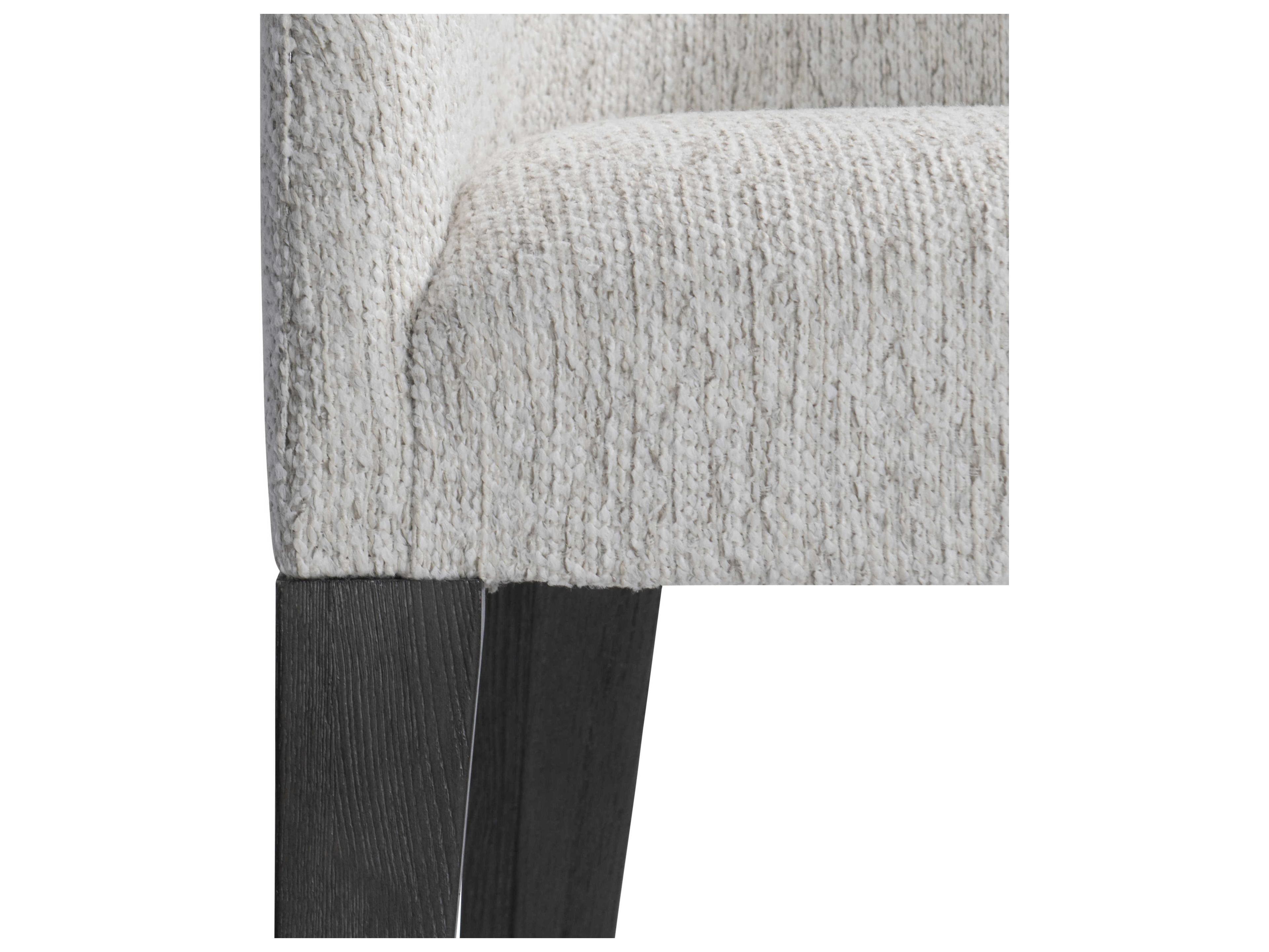 Bernhardt Prado Fabric Beige Upholstered Arm Dining Chair