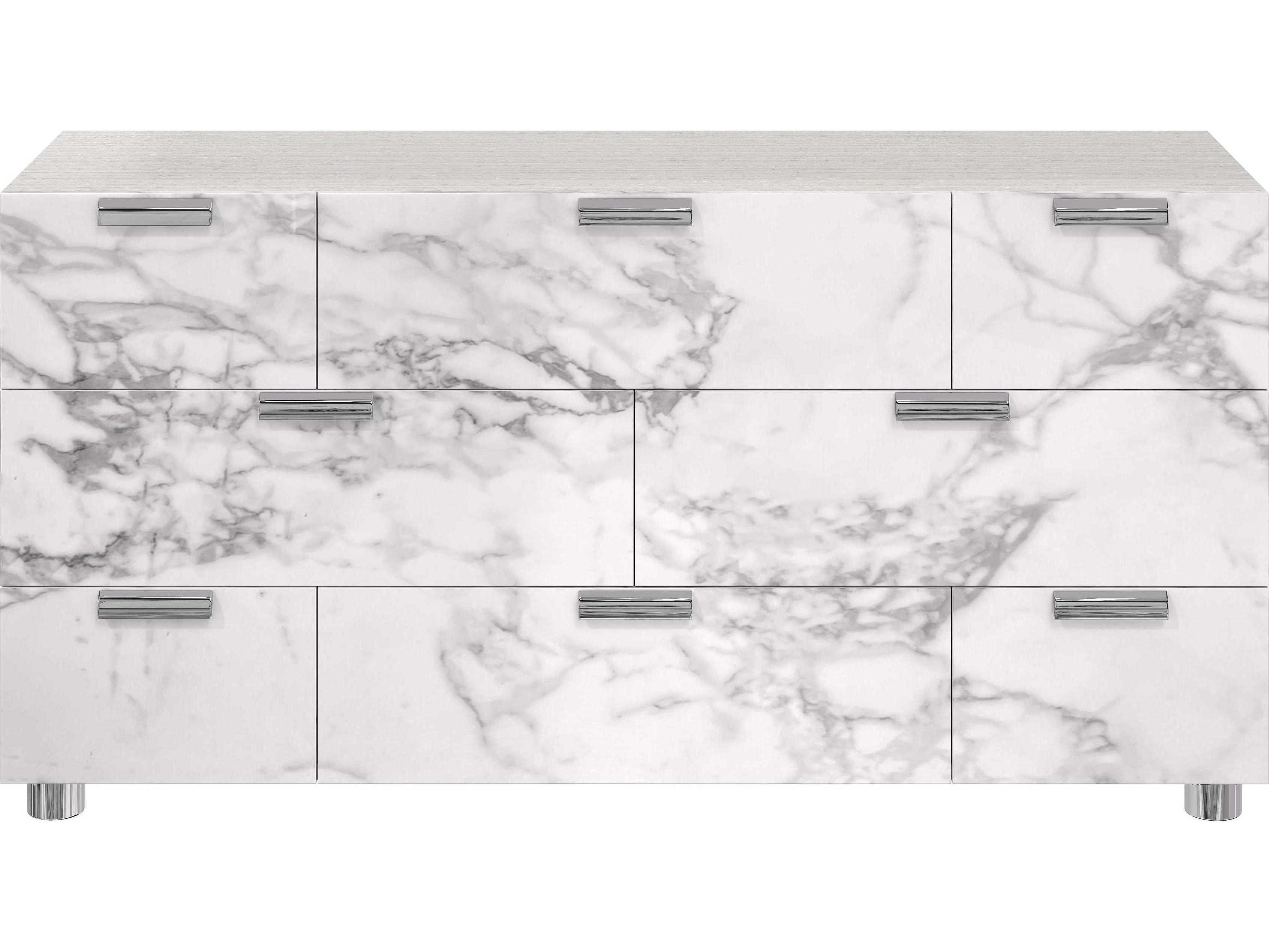 Bernhardt Stratum 8-Drawers White Dresser