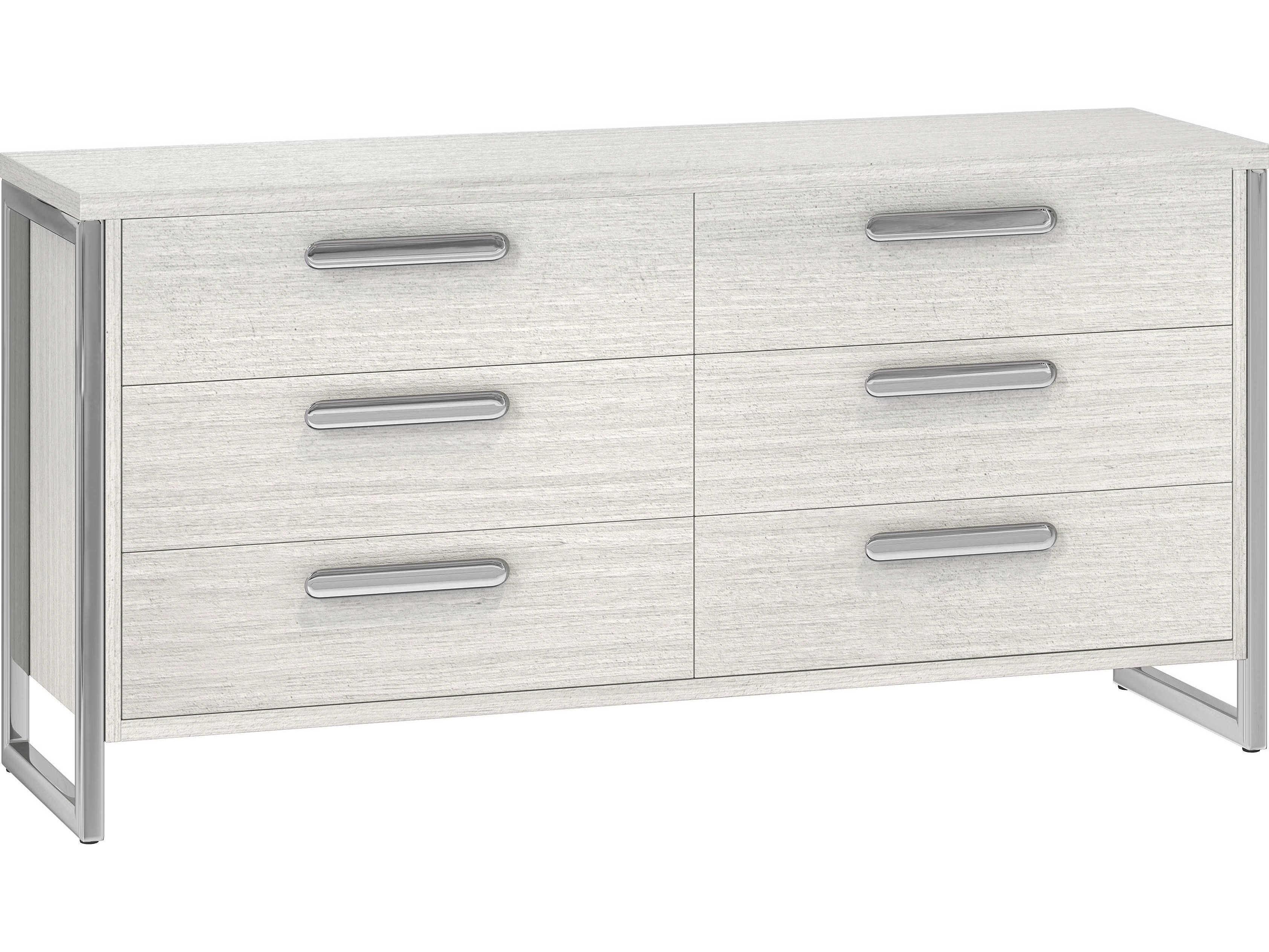 Bernhardt Stratum 6-Drawers White Double Dresser