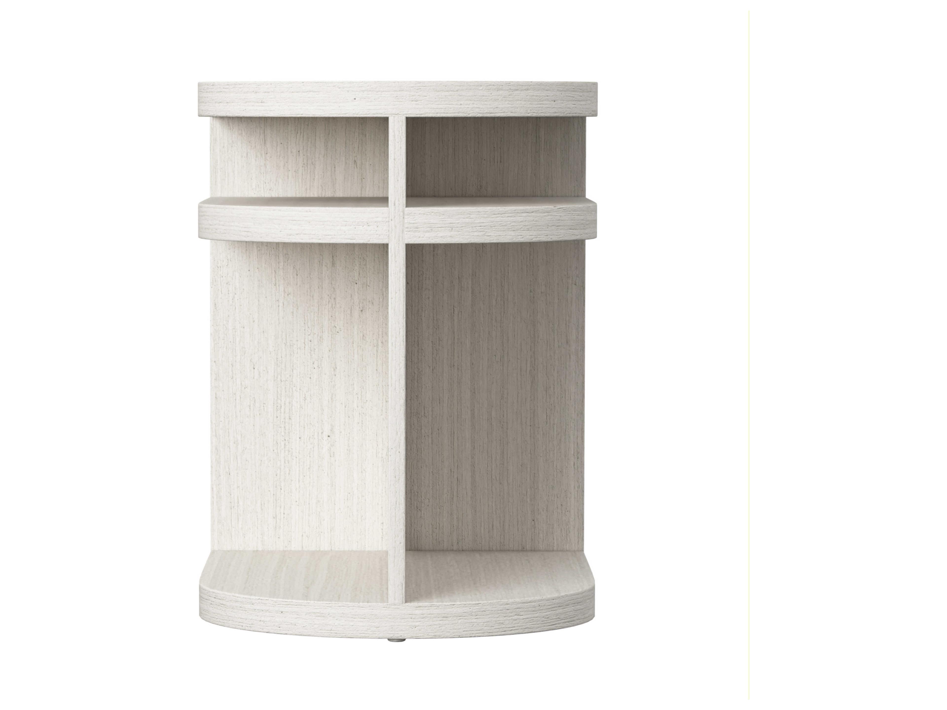 Bernhardt Stratum Demilune Wood Mist End Table