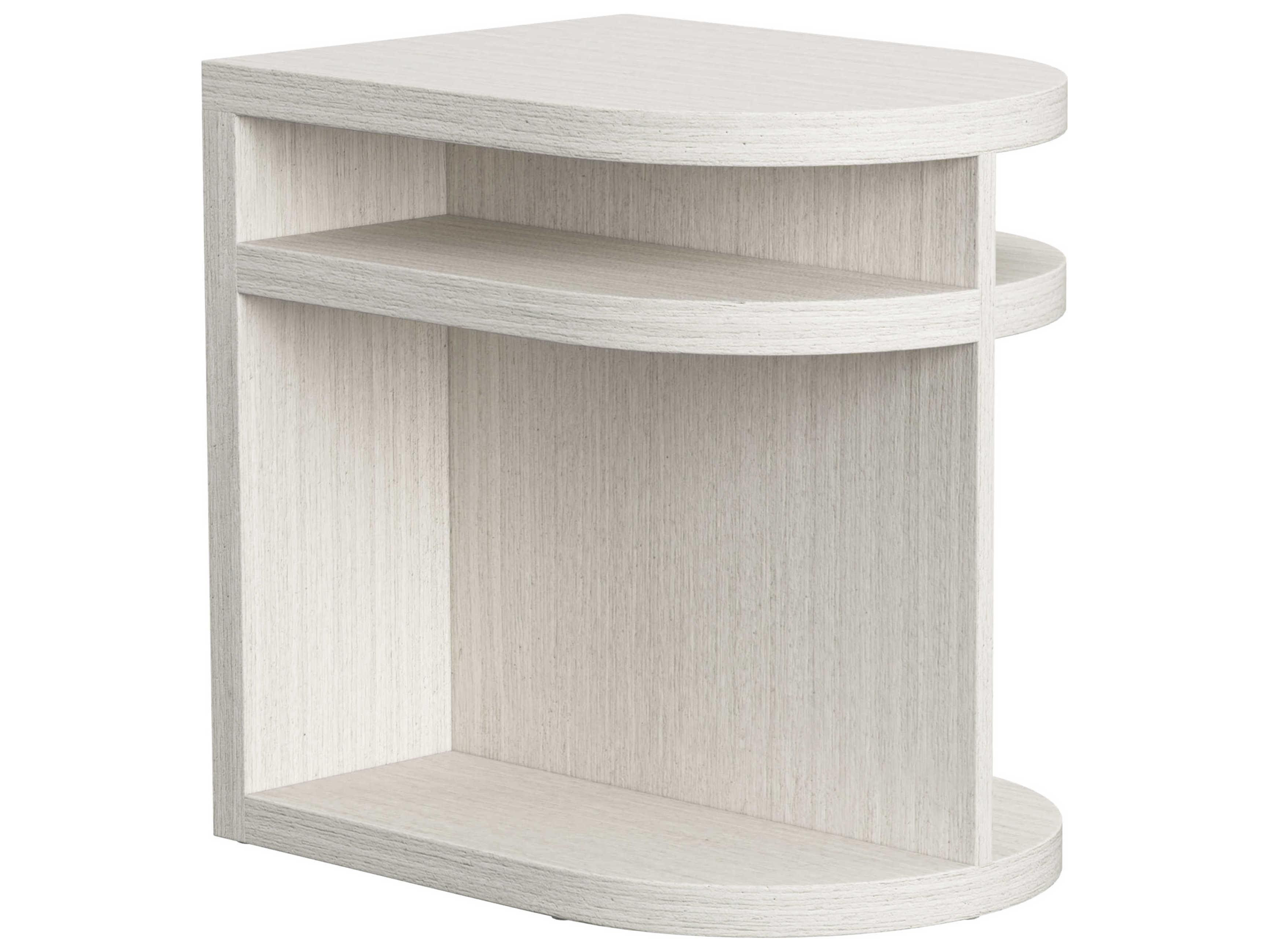 Bernhardt Stratum Demilune Wood Mist End Table