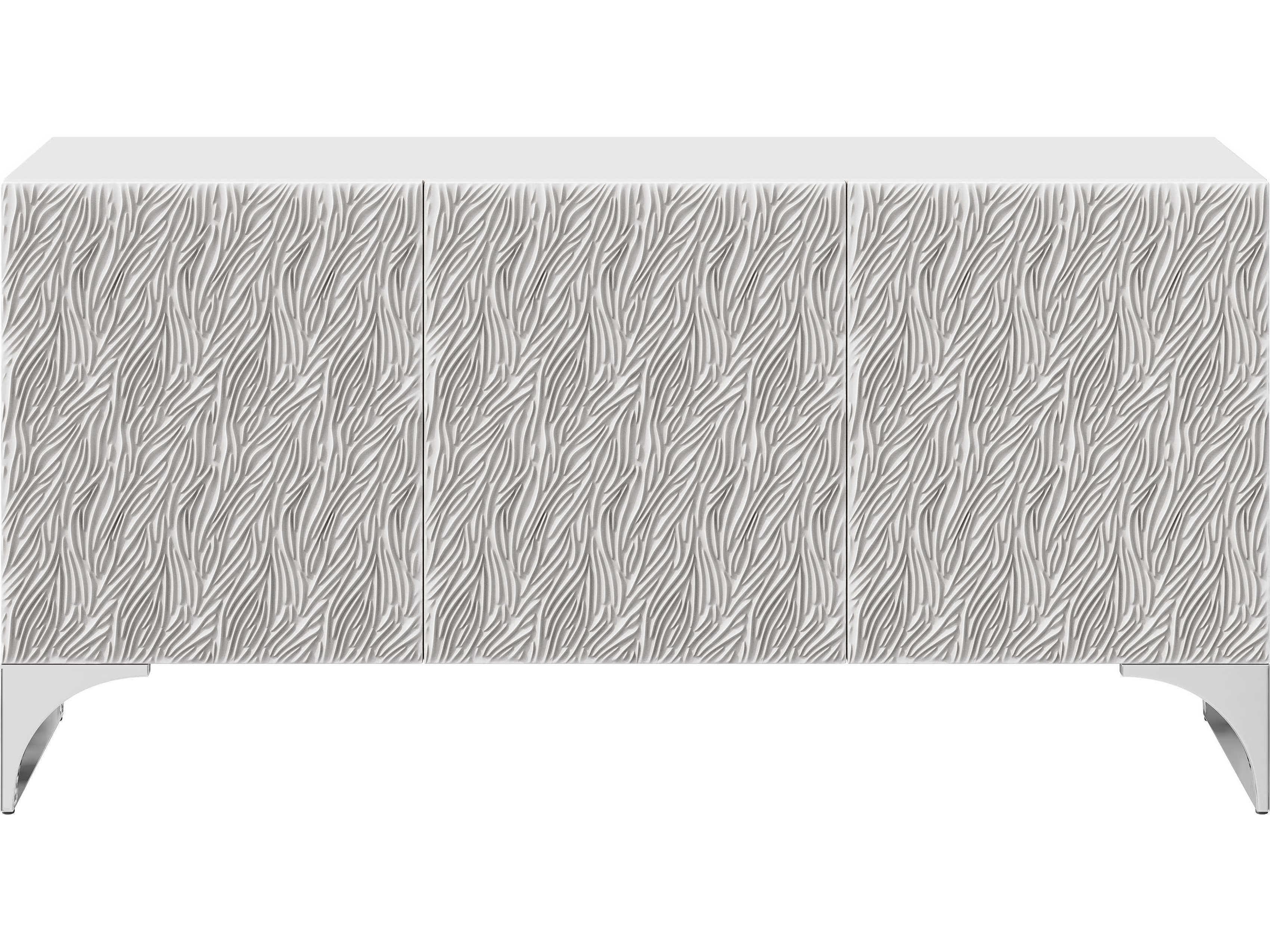 Bernhardt Stratum 68" Fossil Polished Nickel Buffet