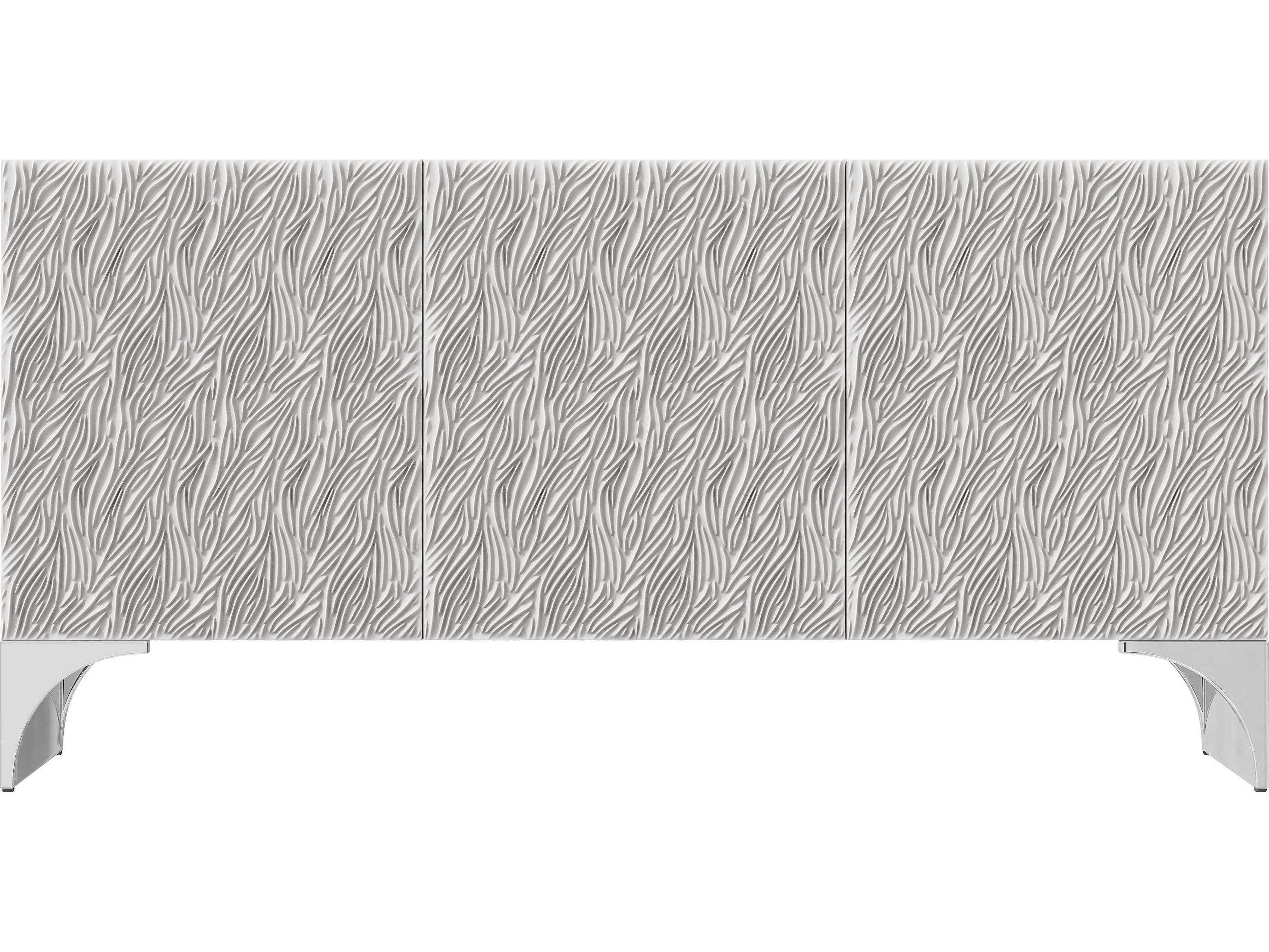 Bernhardt Stratum 68" Fossil Polished Nickel Buffet