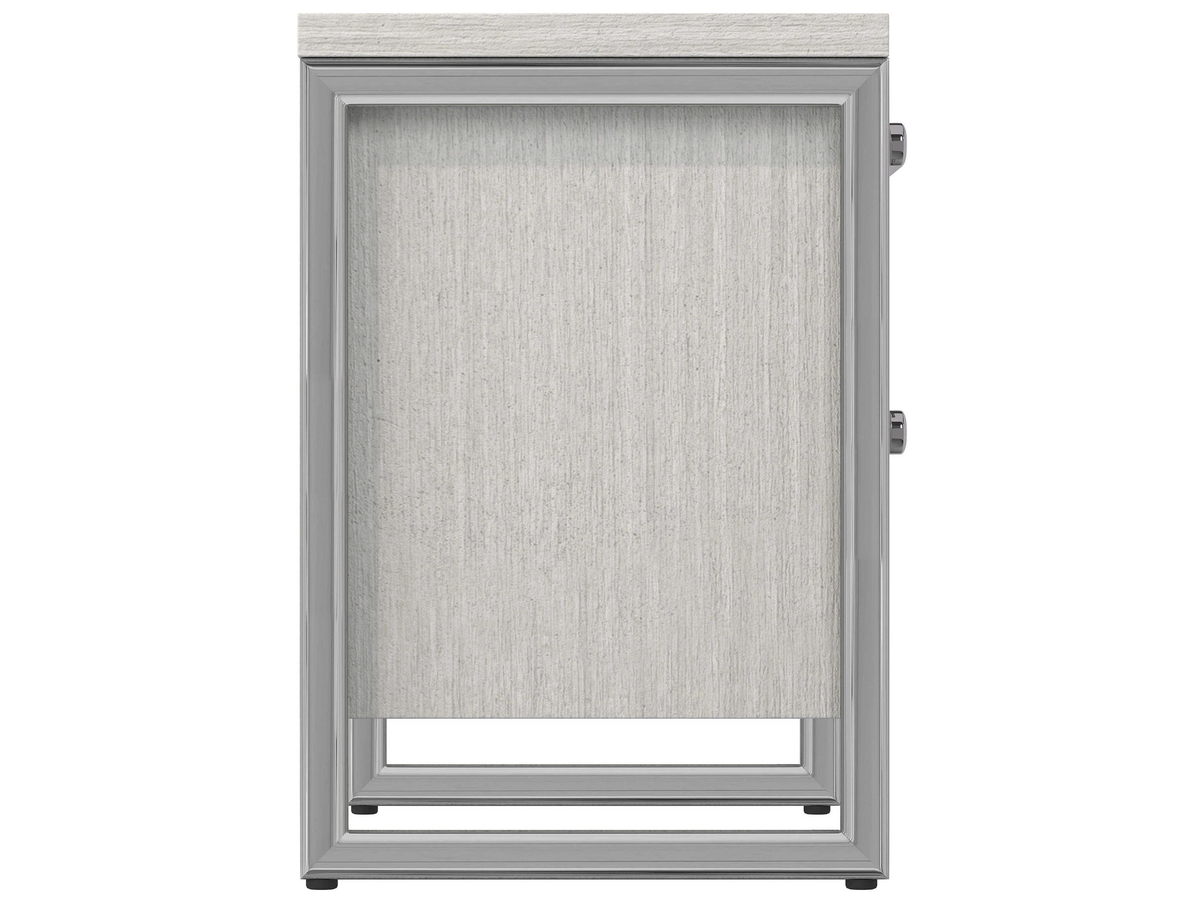 Bernhardt Stratum 2-Drawers White Nightstand