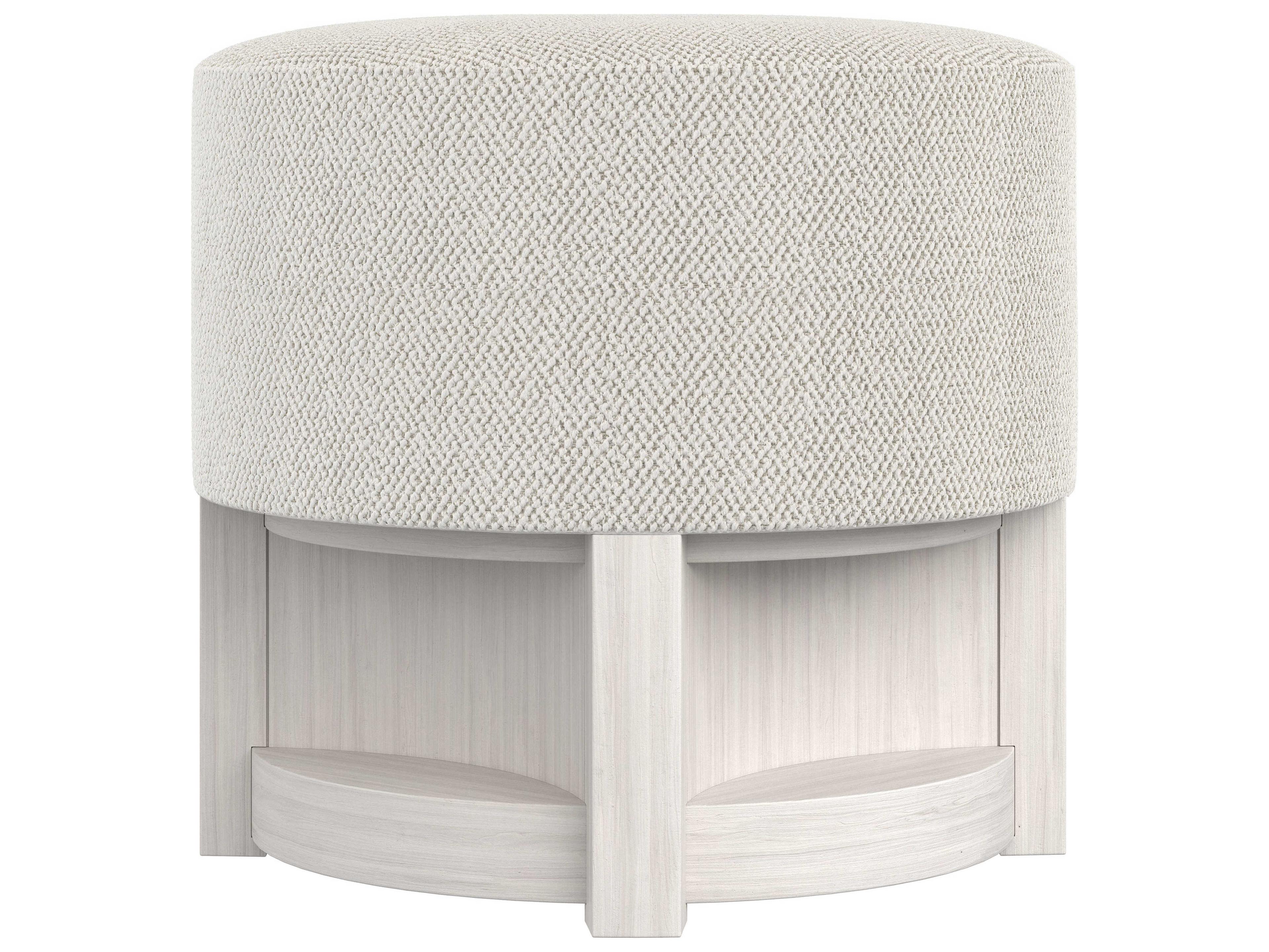 Bernhardt Stratum Mist Beige Upholstered Accent Stool