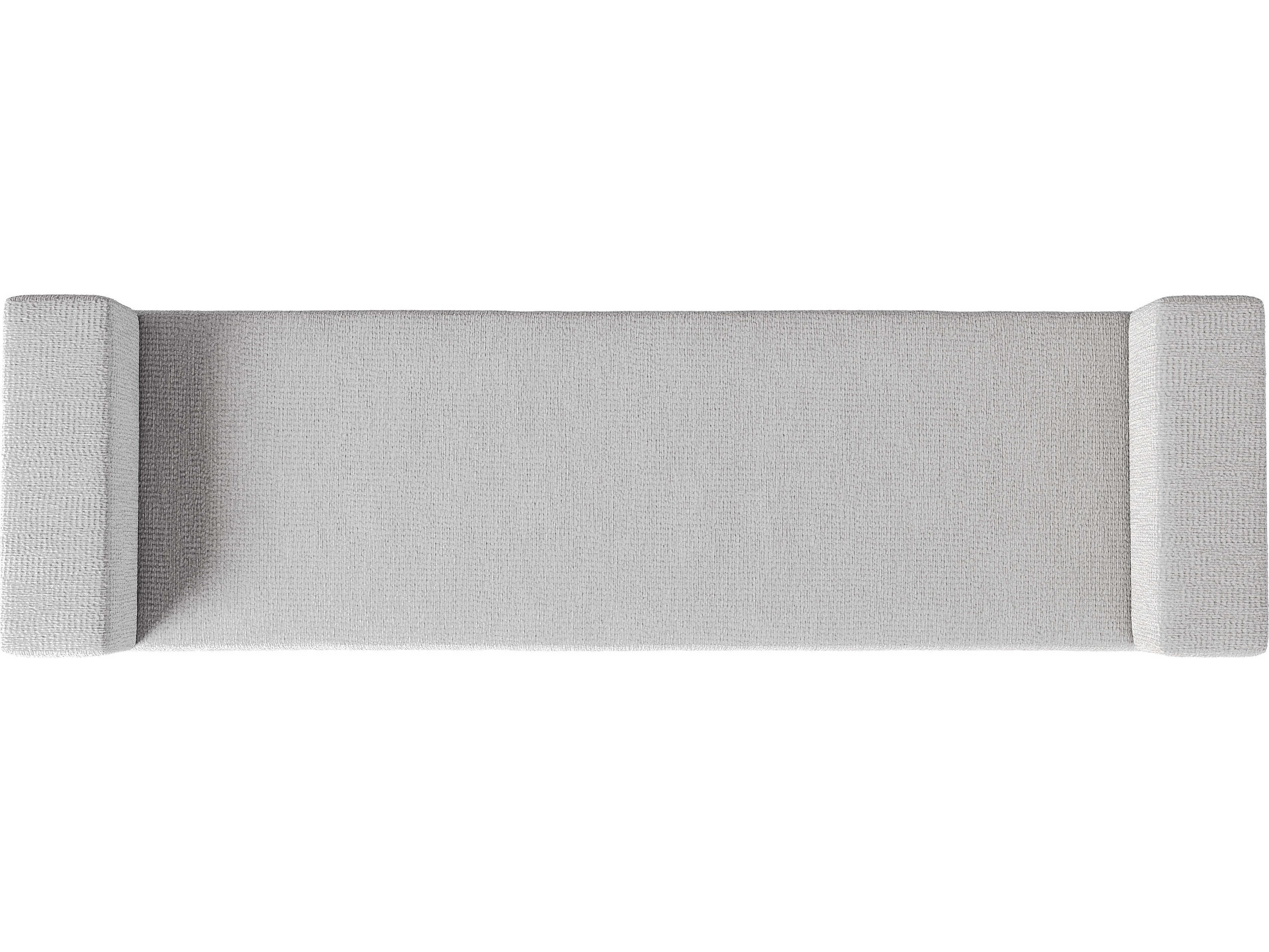 Bernhardt Stratum Polished Nickel Gray Upholstered Accent Bench