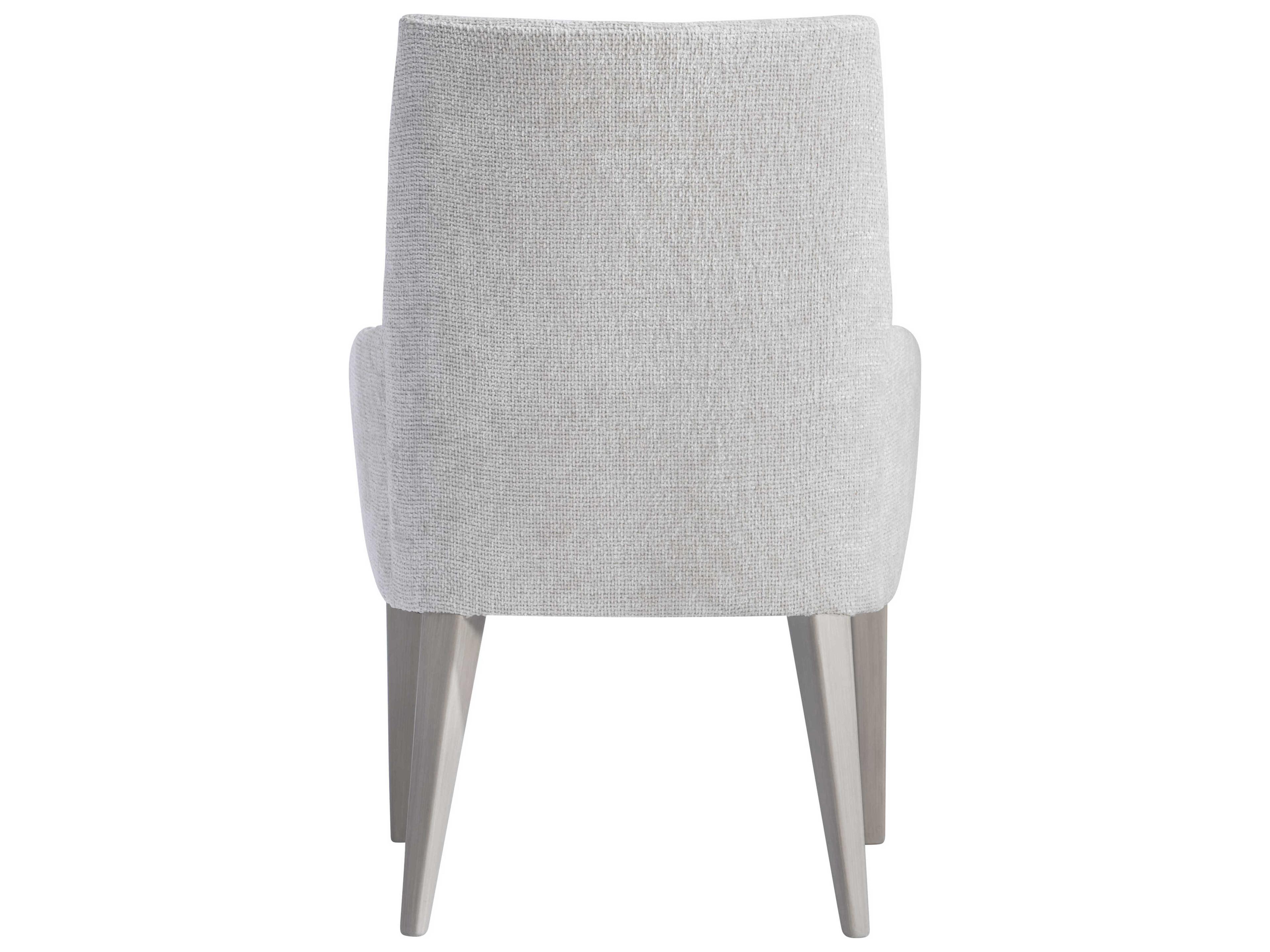 Bernhardt Stratum Fabric Beige Upholstered Arm Dining Chair