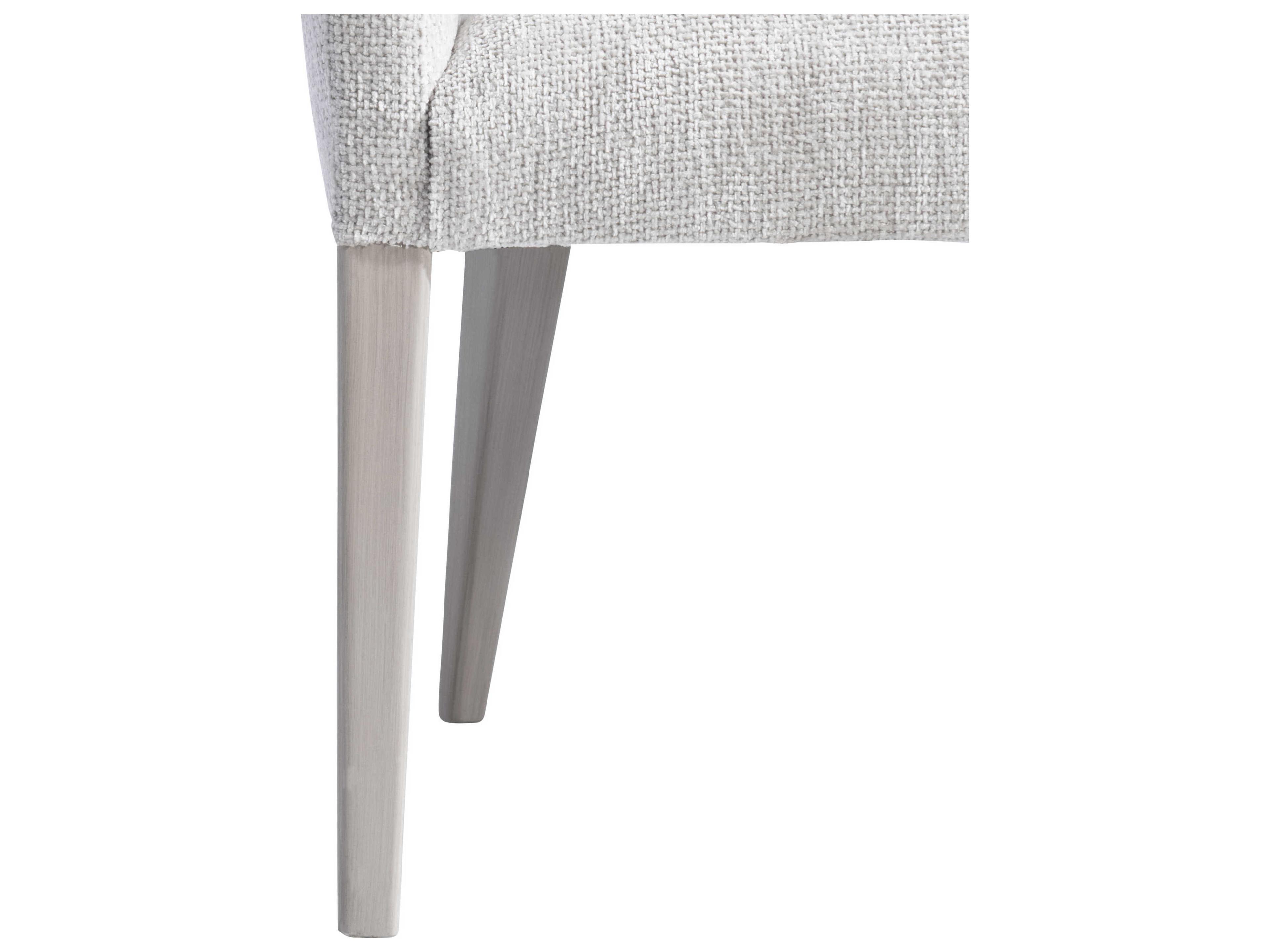 Bernhardt Stratum Fabric Beige Upholstered Arm Dining Chair