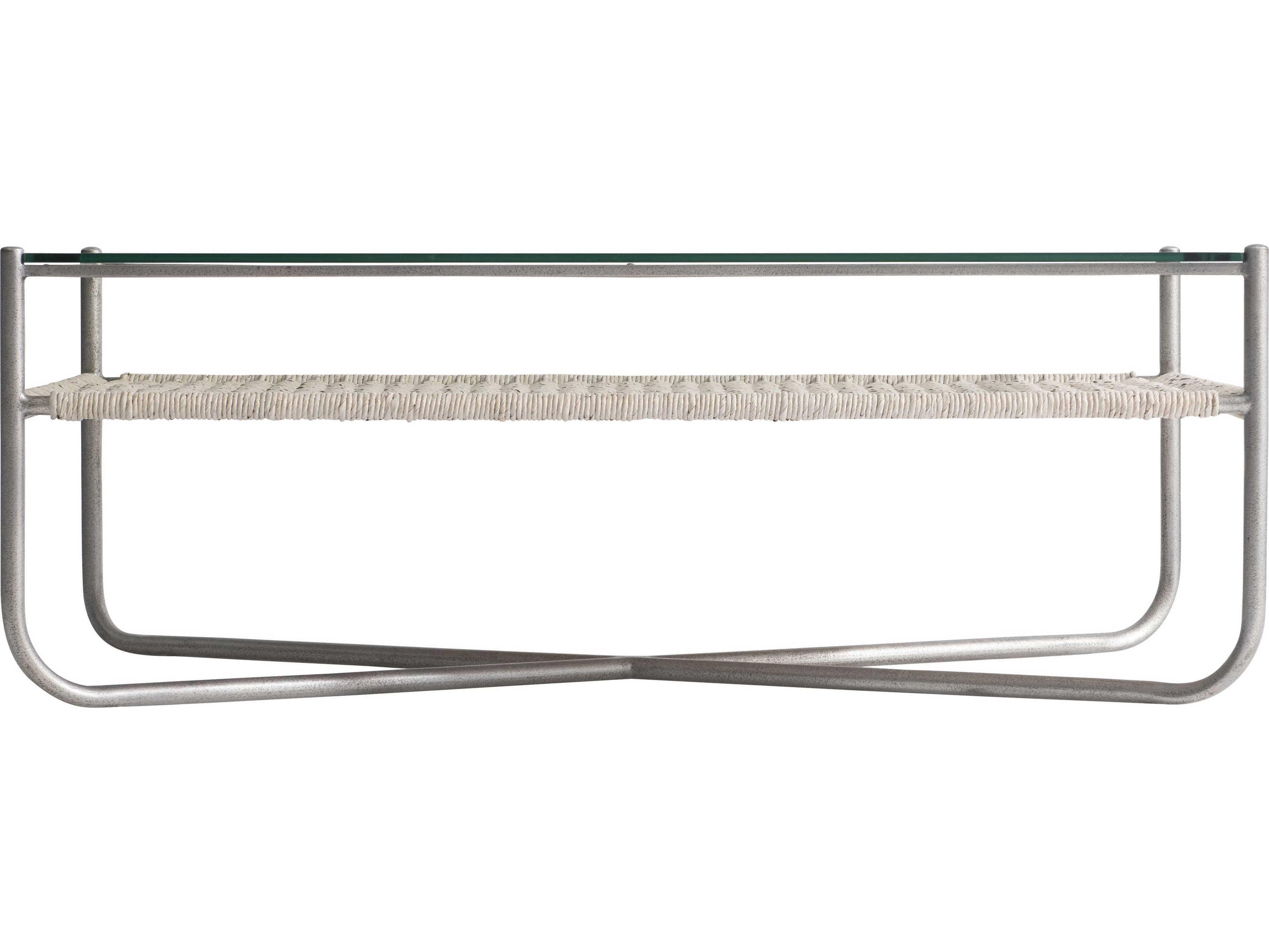 Bernhardt Kendo Rectangular Glass Graphite Coffee Table