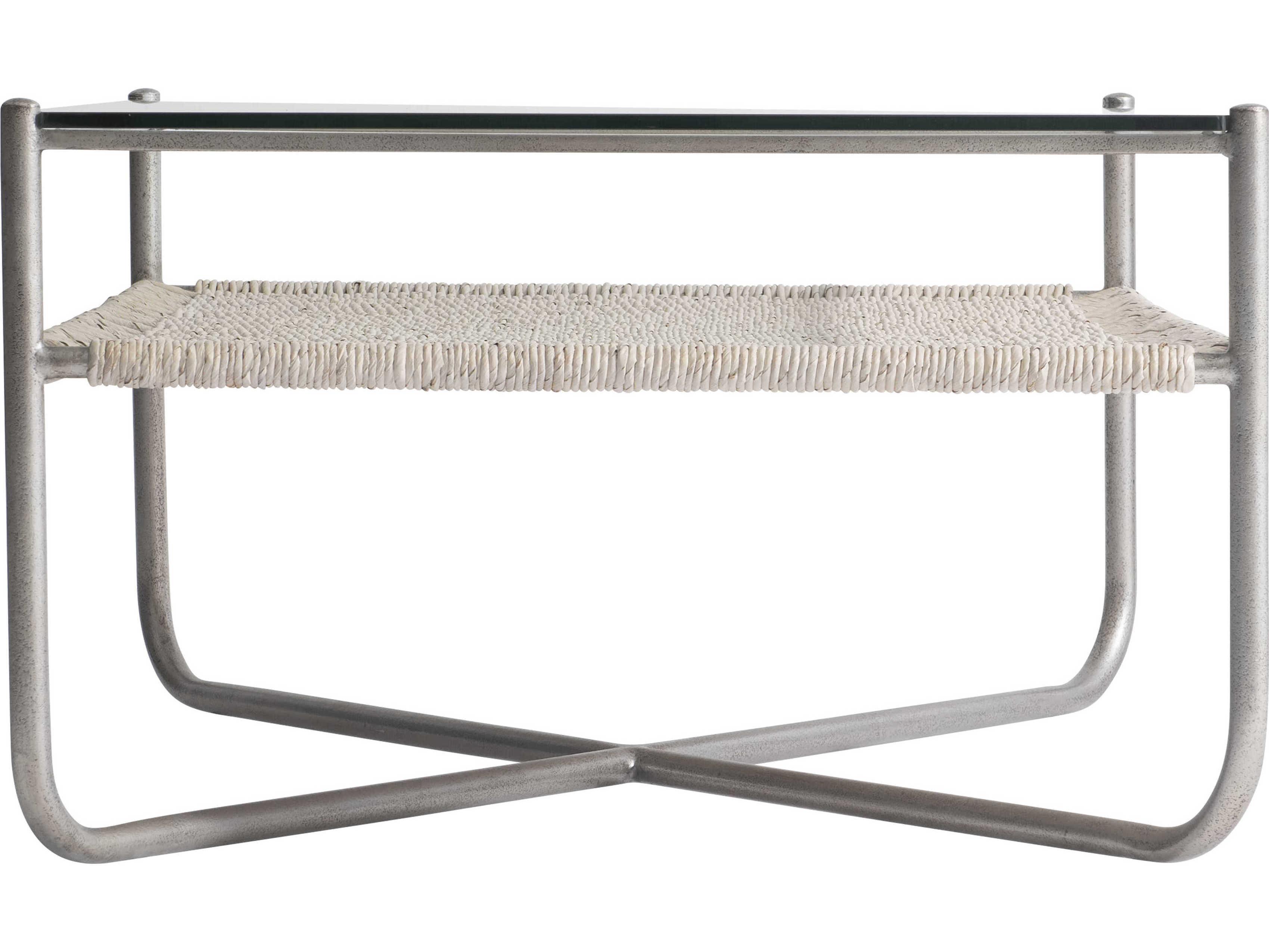 Bernhardt Kendo Rectangular Glass Graphite Coffee Table