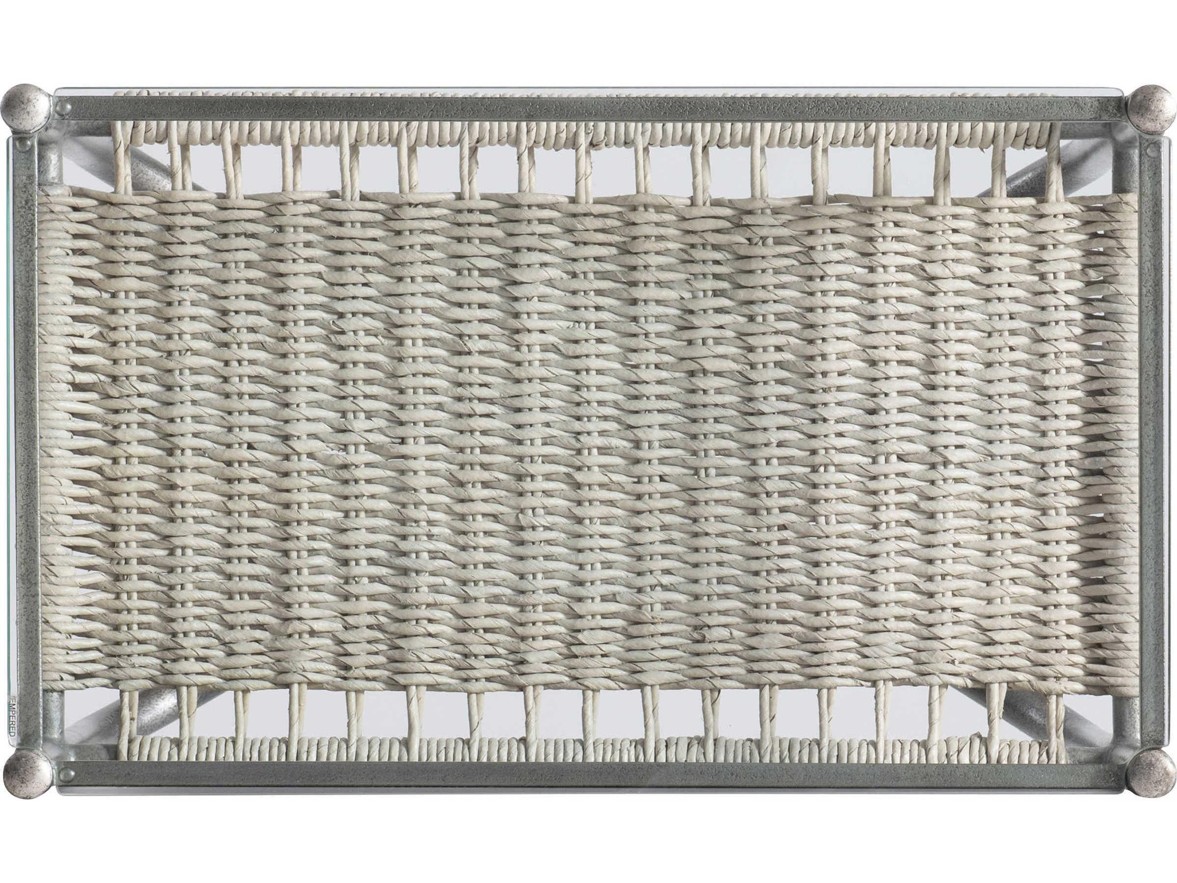 Bernhardt Kendo Rectangular Glass Graphite End Table