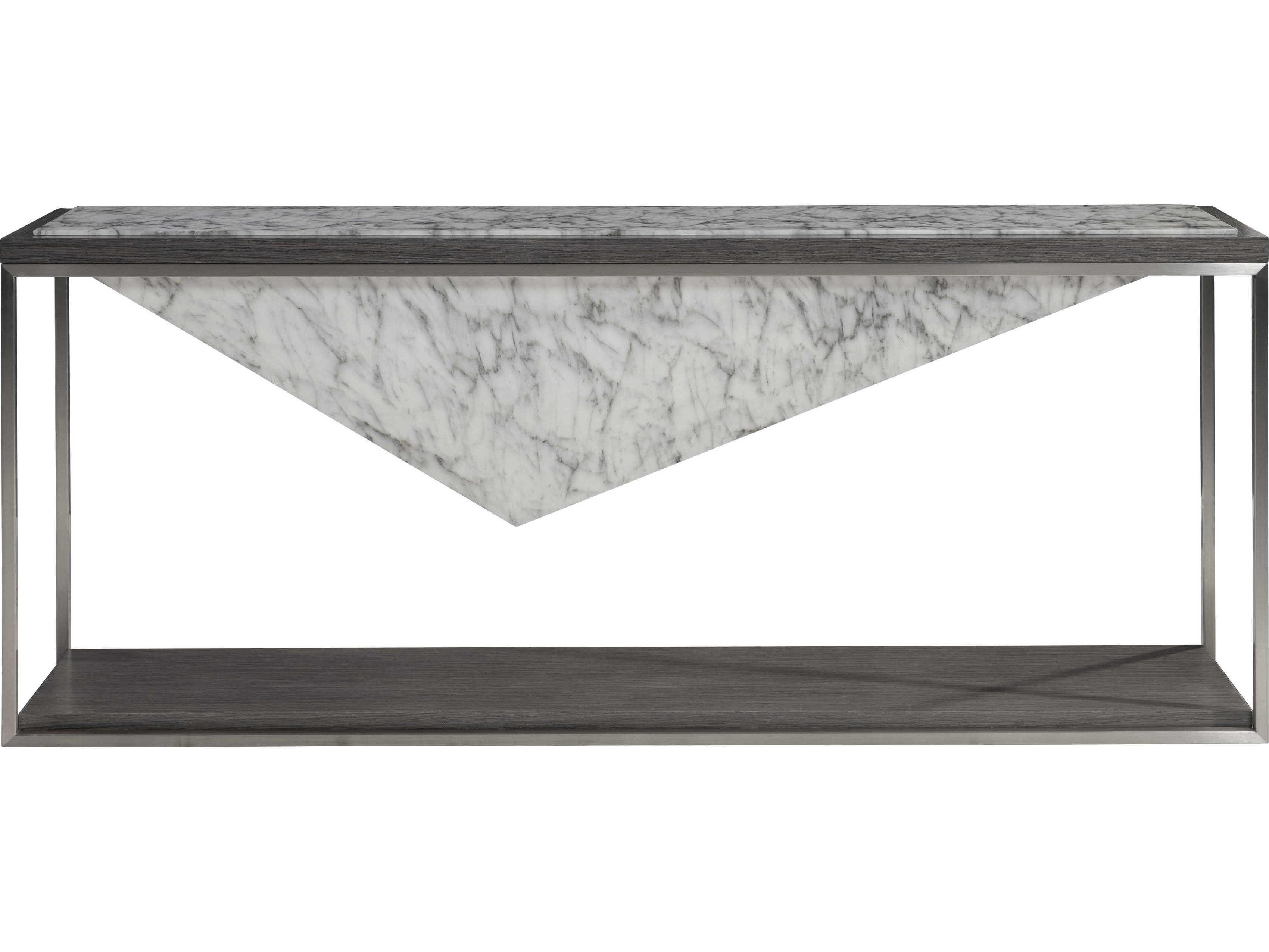 Bernhardt Luxor Rectangular Stone Catia Black Marble Console Table