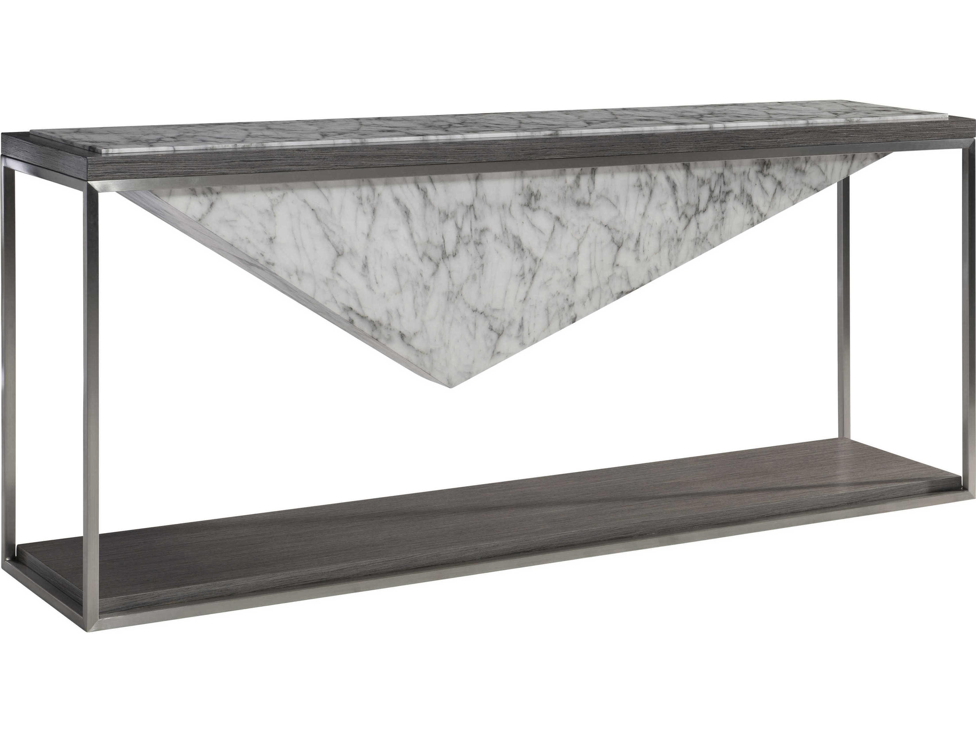 Bernhardt Luxor Rectangular Stone Catia Black Marble Console Table