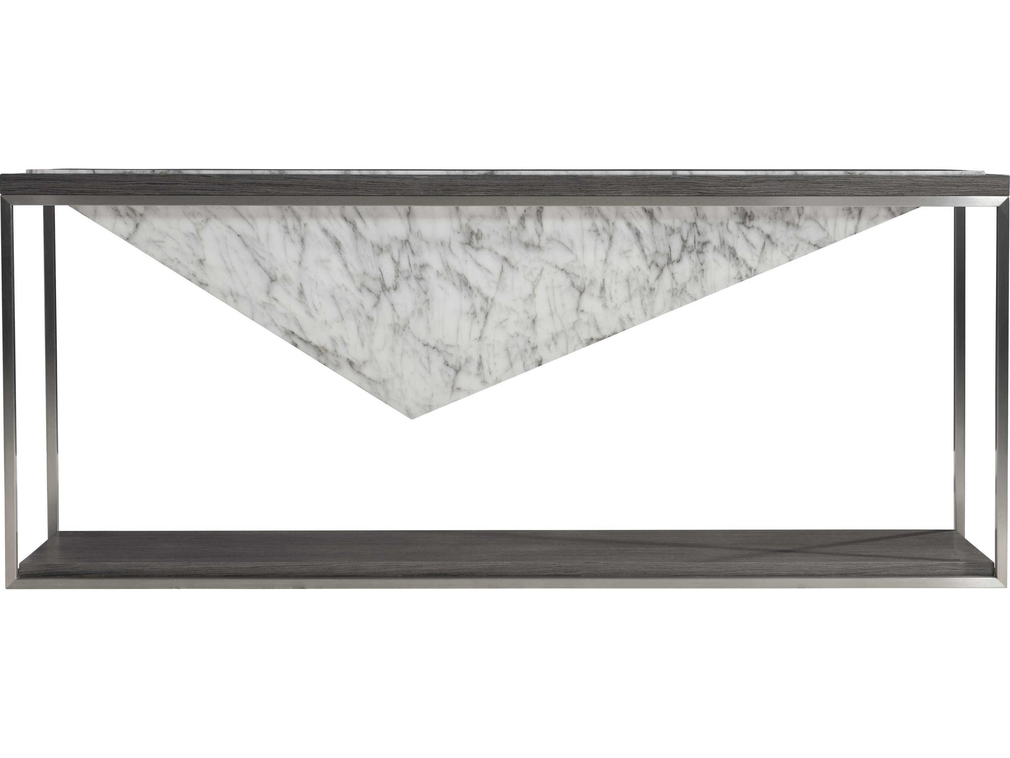 Bernhardt Luxor Rectangular Stone Catia Black Marble Console Table