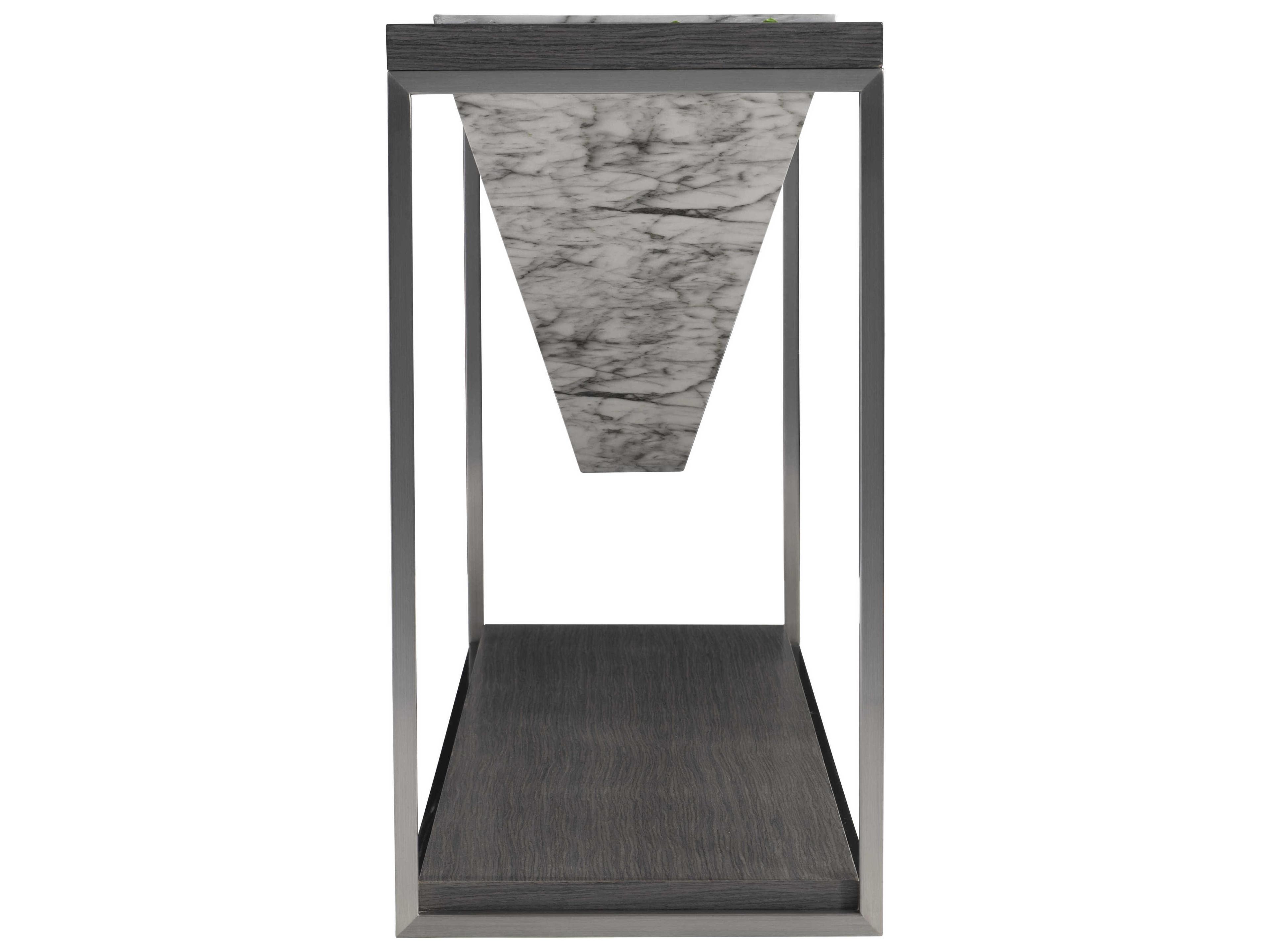 Bernhardt Luxor Rectangular Stone Catia Black Marble Console Table
