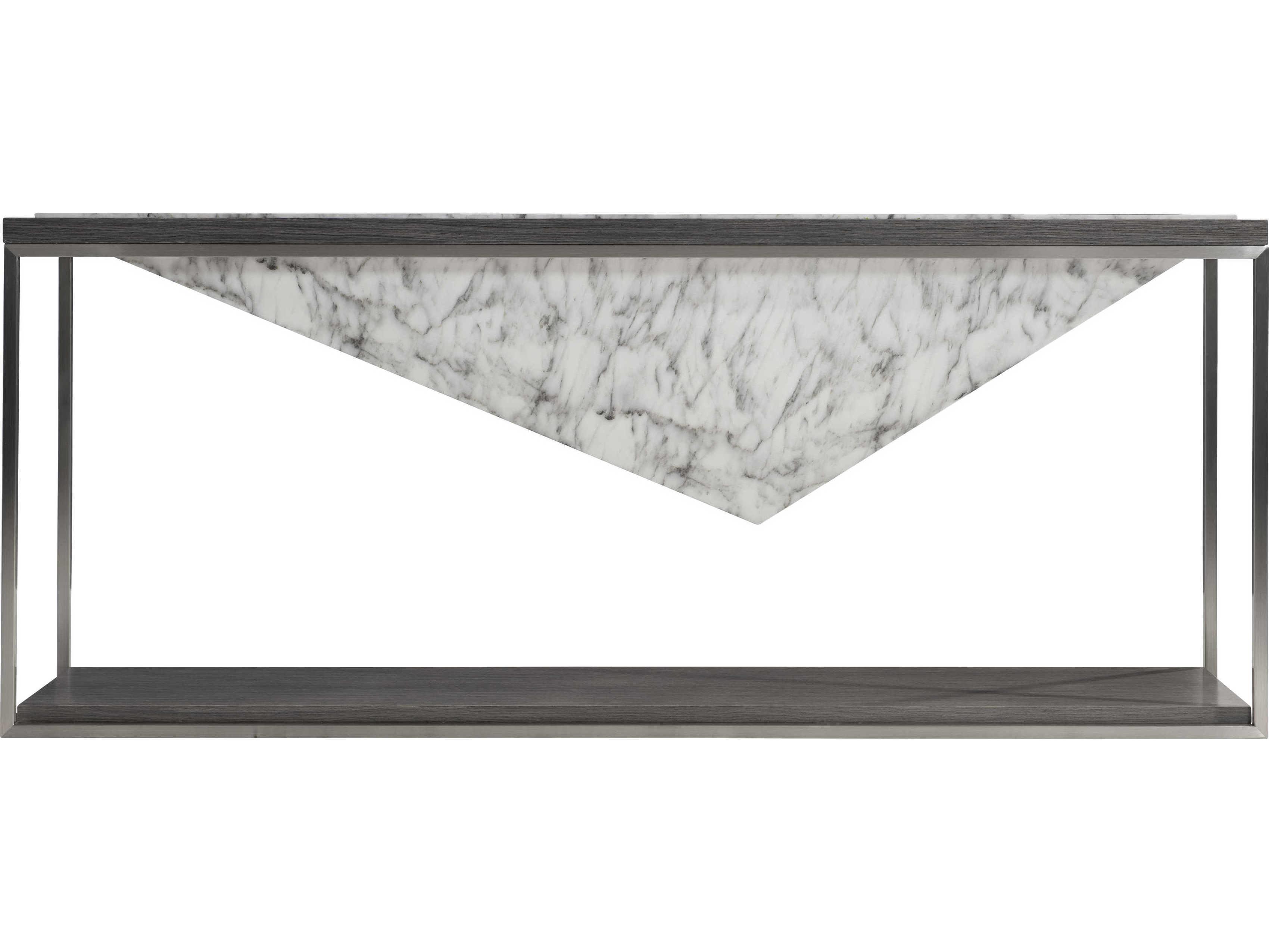 Bernhardt Luxor Rectangular Stone Catia Black Marble Console Table