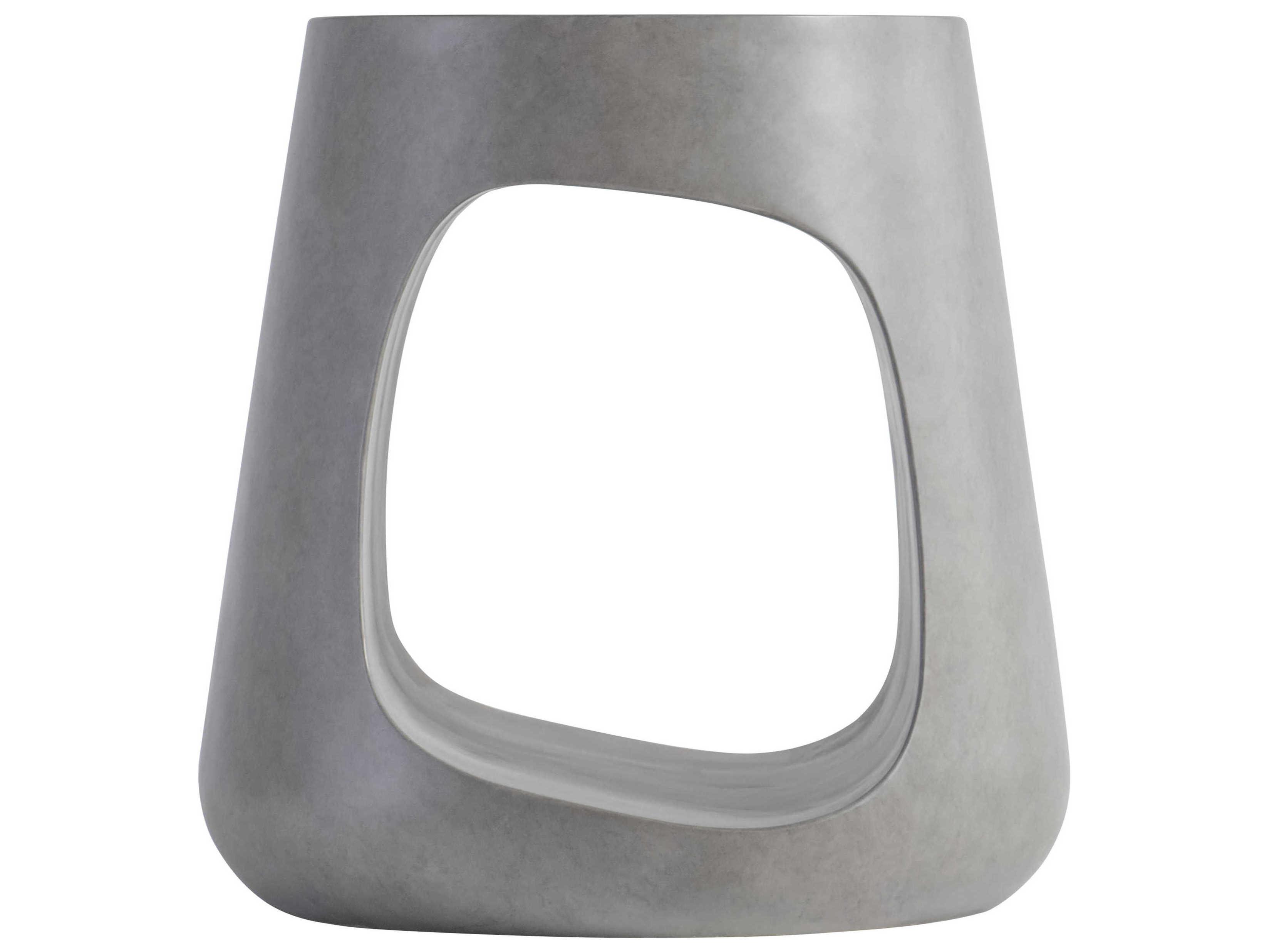 Bernhardt Sereno Round Resin Sasso Faux Stone End Table