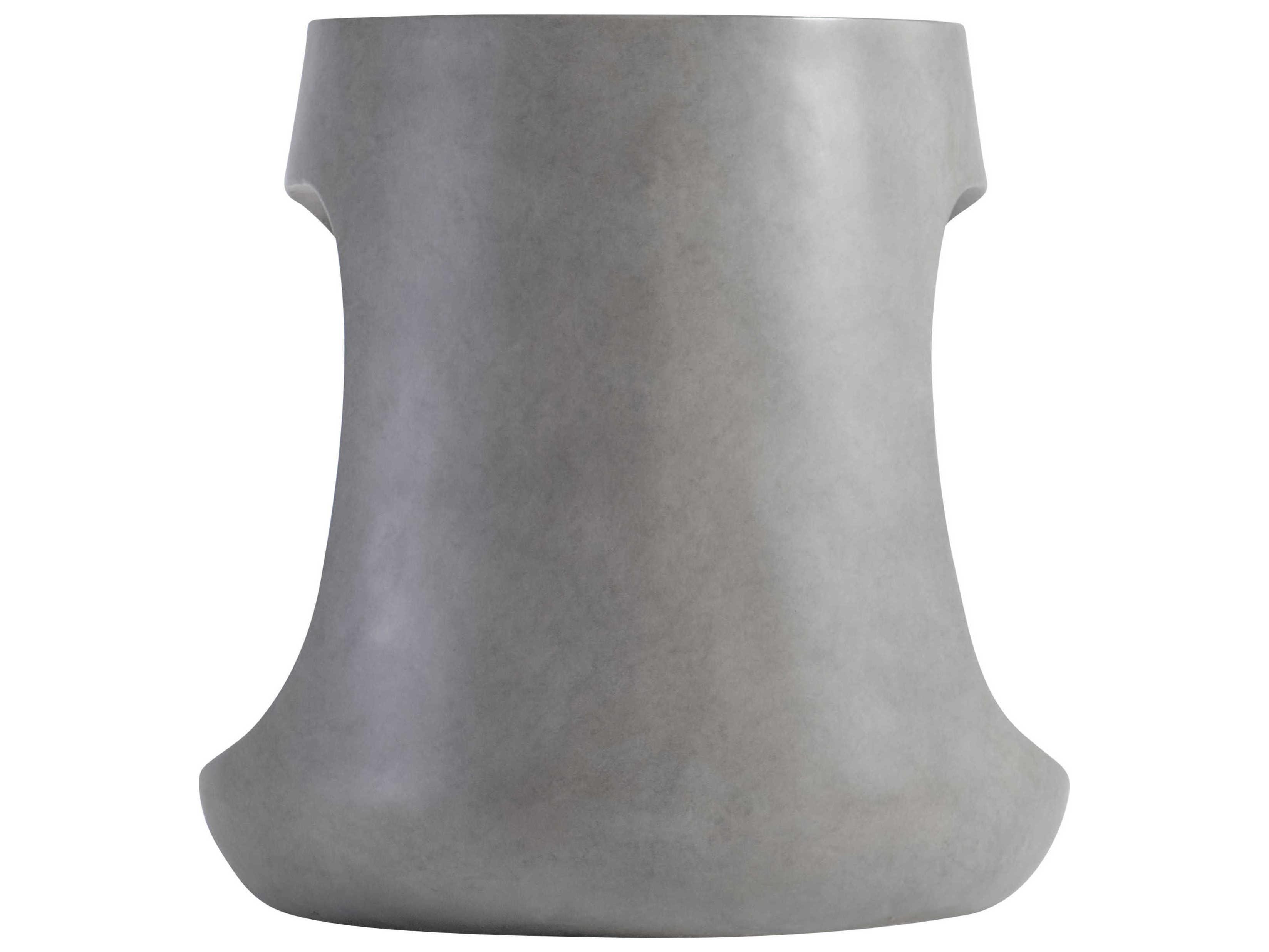 Bernhardt Sereno Round Resin Sasso Faux Stone End Table