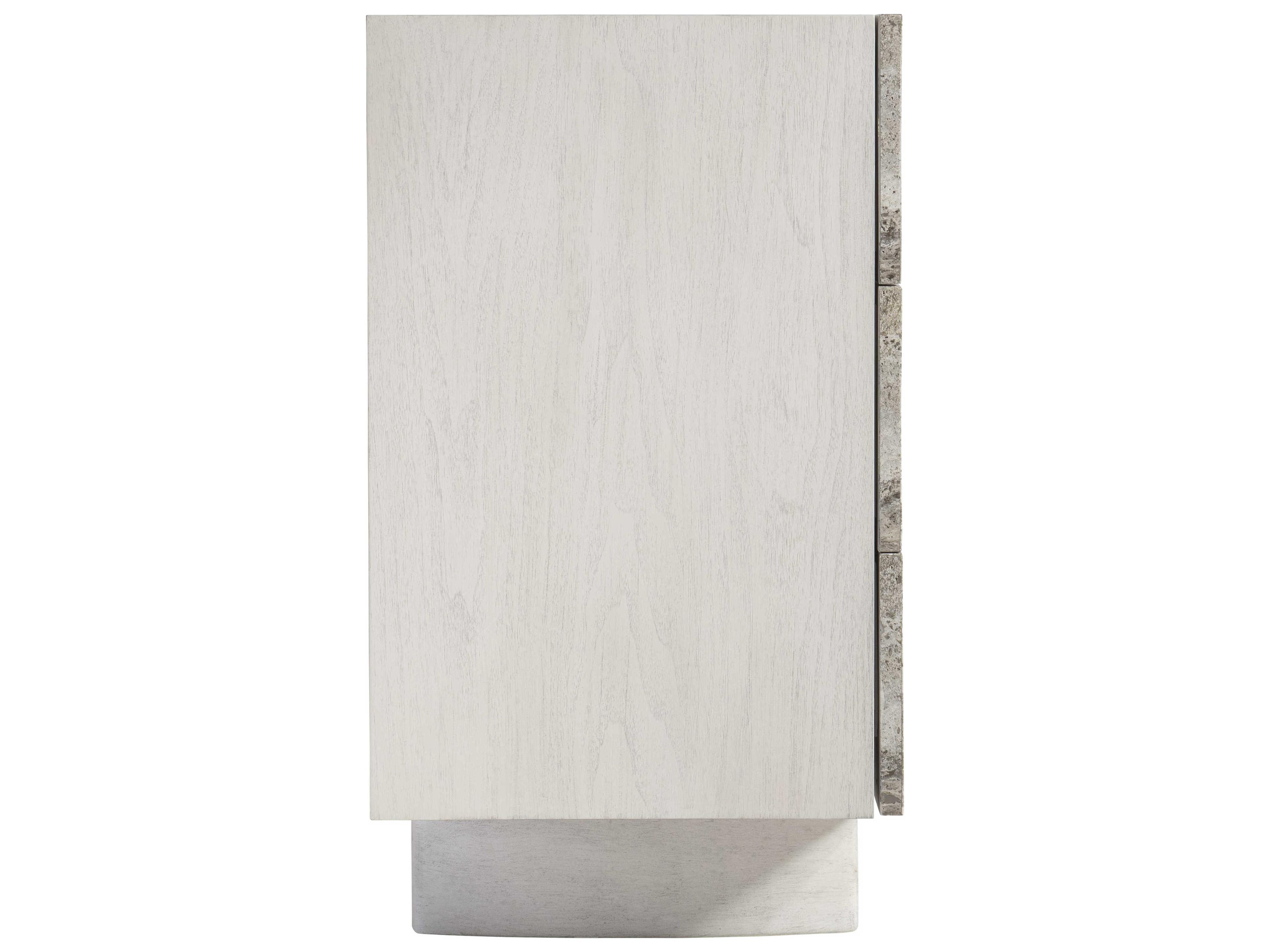 Bernhardt Sereno 72" Walnut Wood Silver Travertine Sideboard