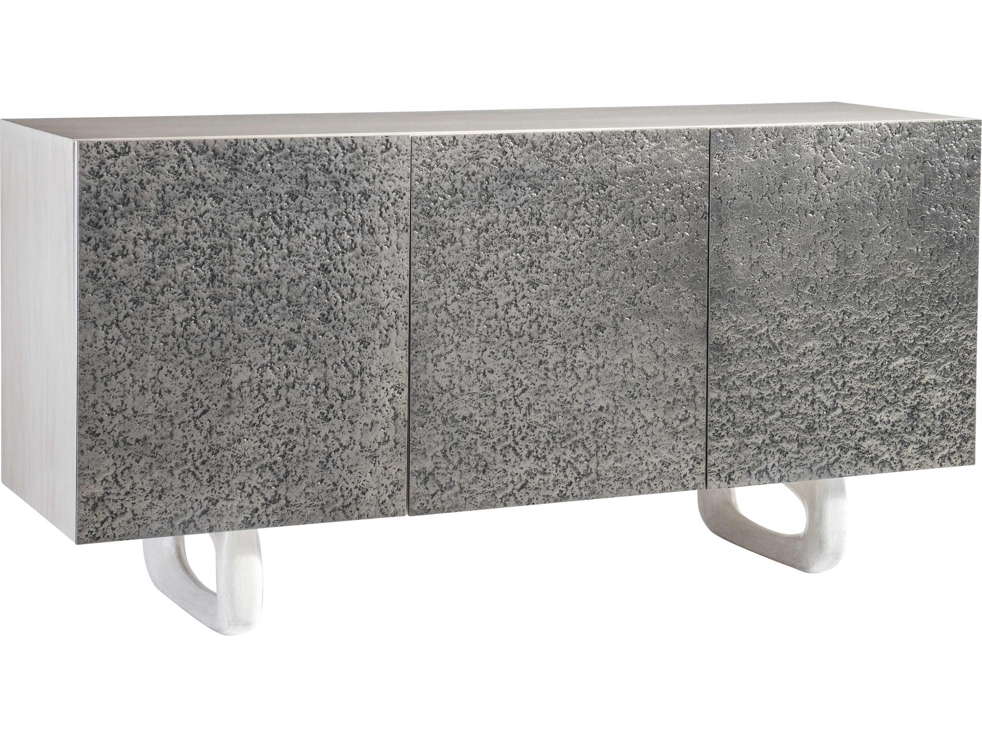 Bernhardt Sereno 67" Walnut Wood Lutra Faux Stone Sideboard