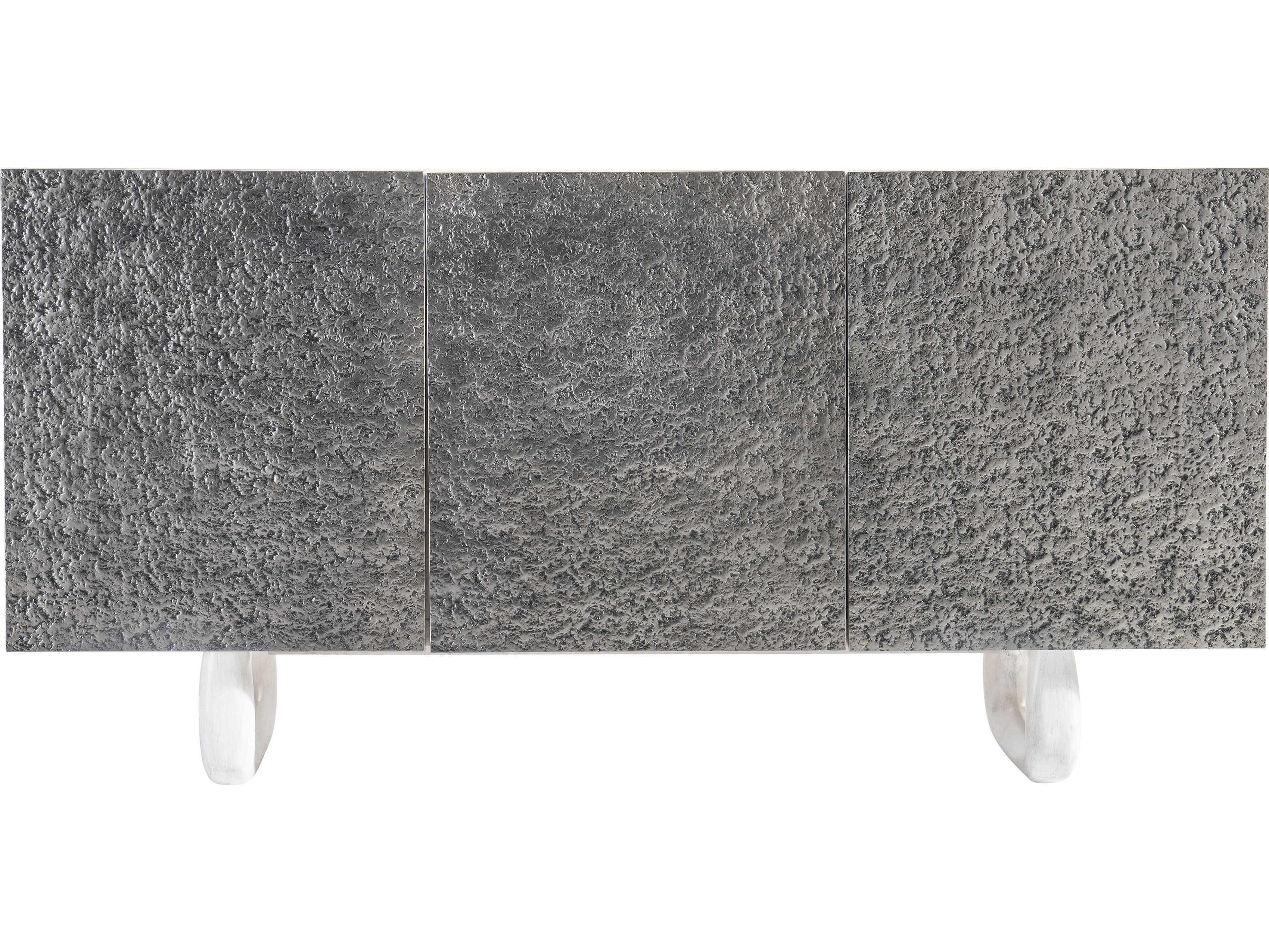 Bernhardt Sereno 67" Walnut Wood Lutra Faux Stone Sideboard