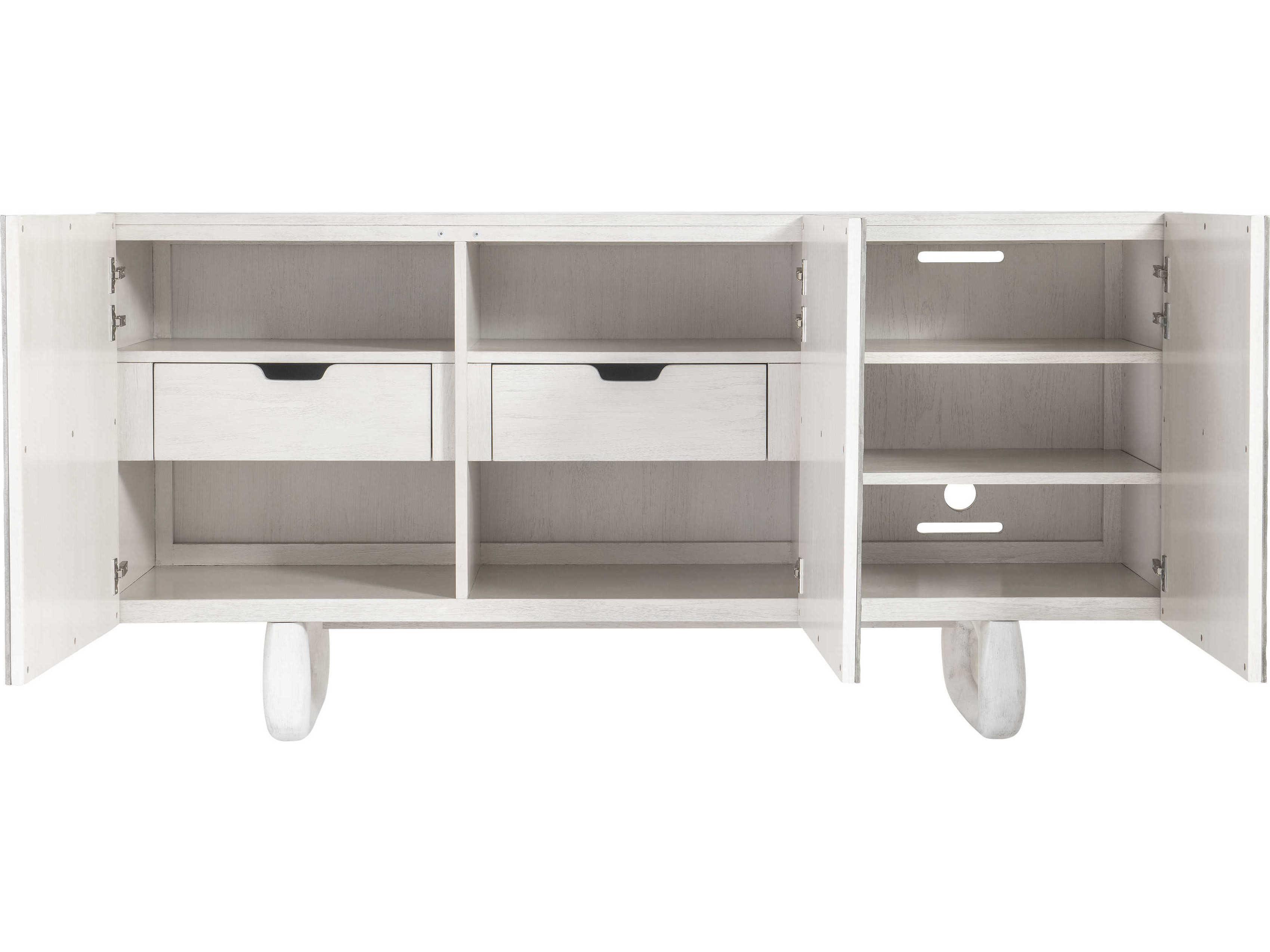 Bernhardt Sereno 67" Walnut Wood Lutra Faux Stone Sideboard