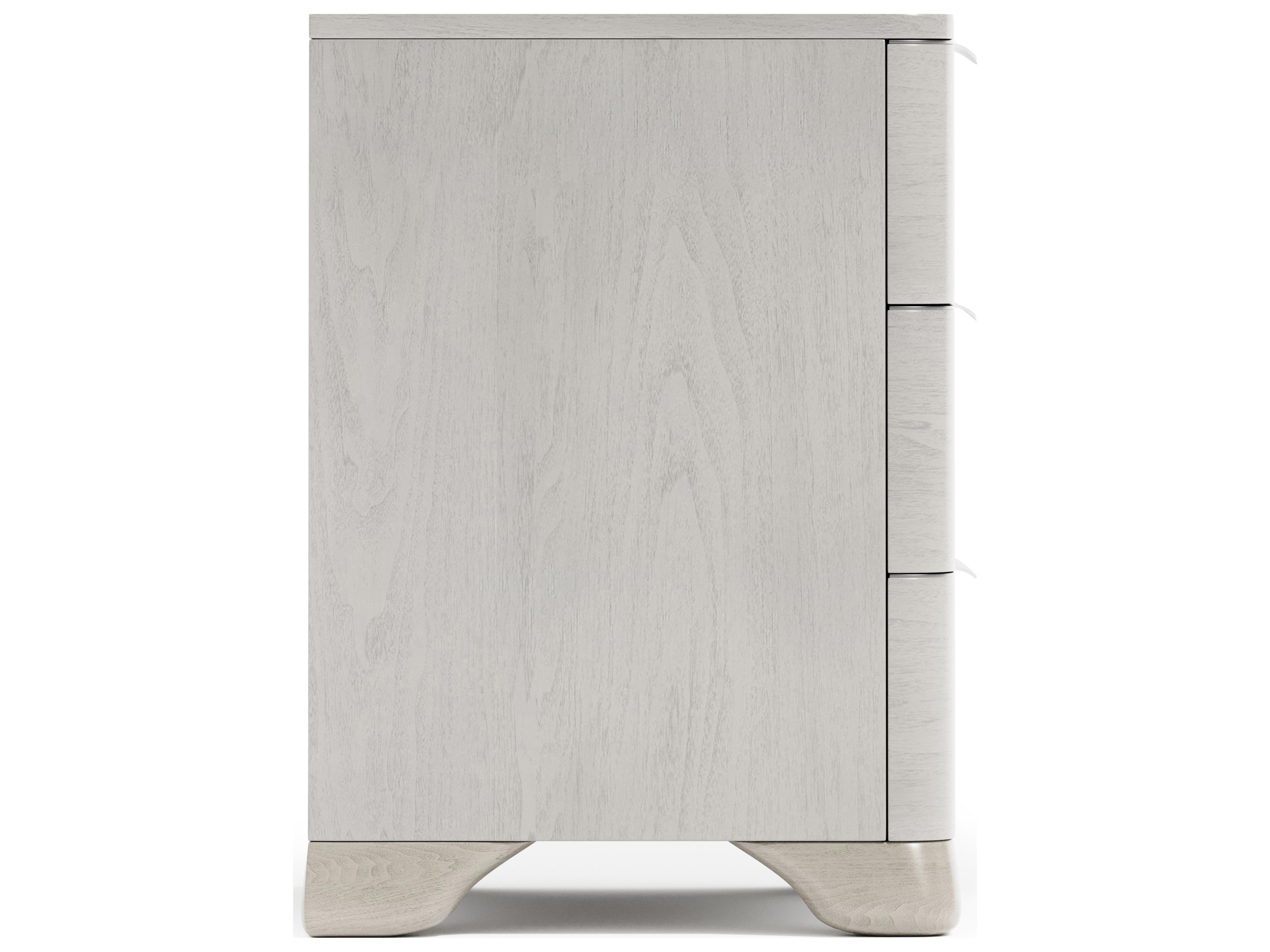 Bernhardt Sereno 3-Drawers White Walnut Wood Nightstand