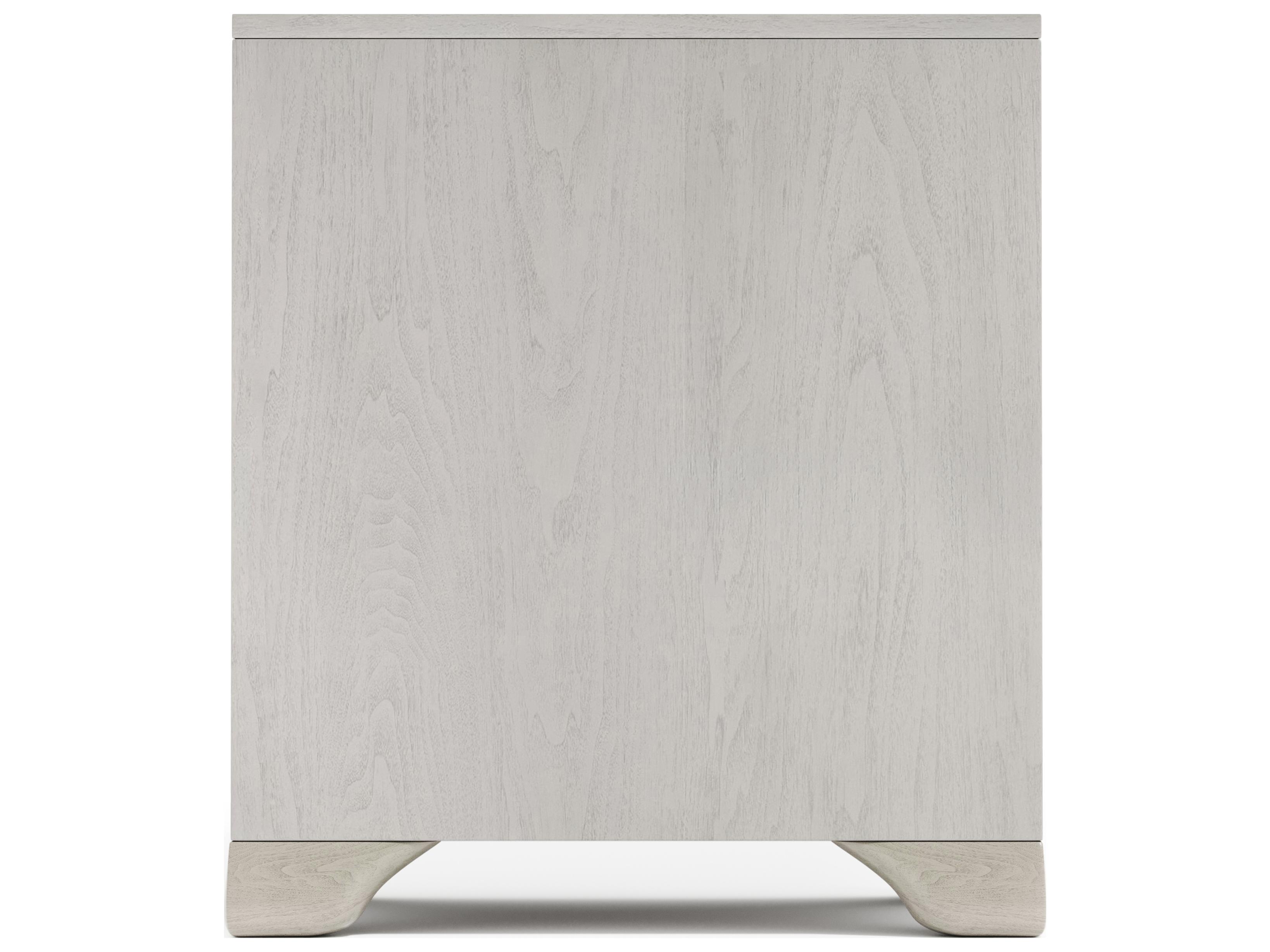 Bernhardt Sereno 3-Drawers White Walnut Wood Nightstand