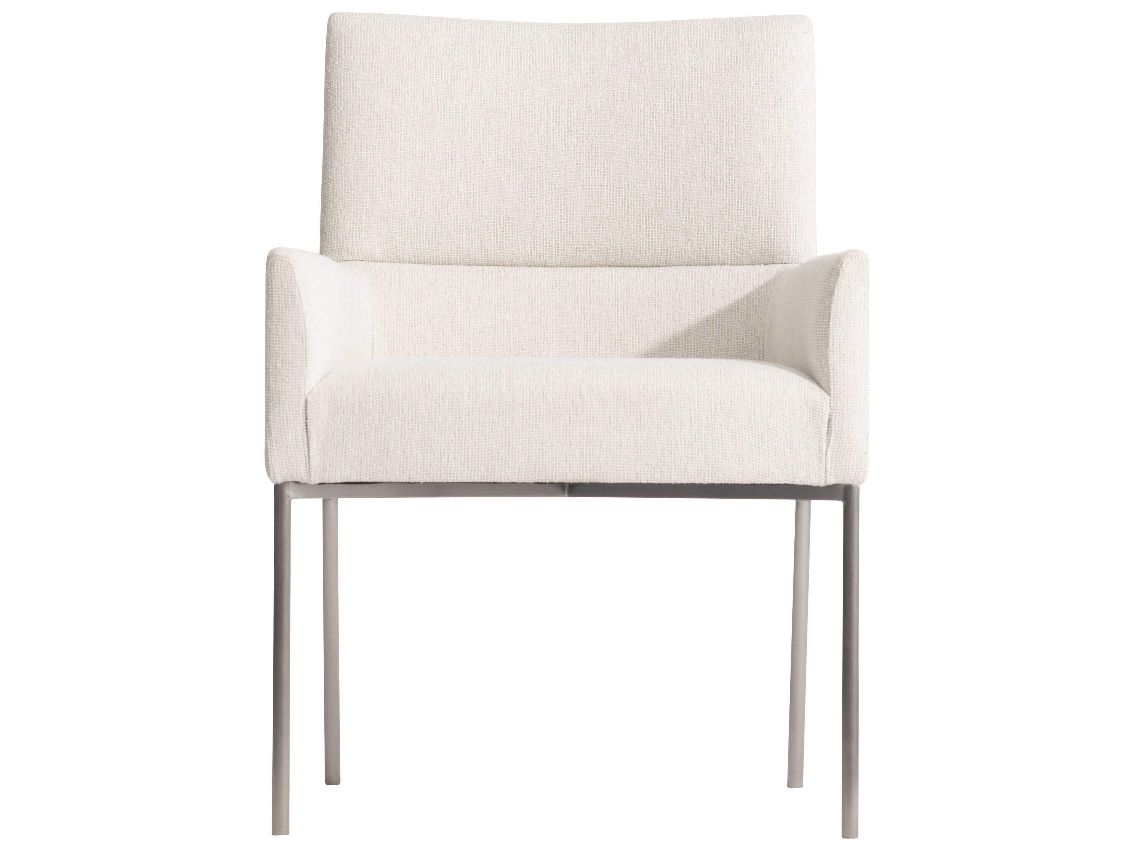 Bernhardt Sereno White Upholstered Arm Dining Chair