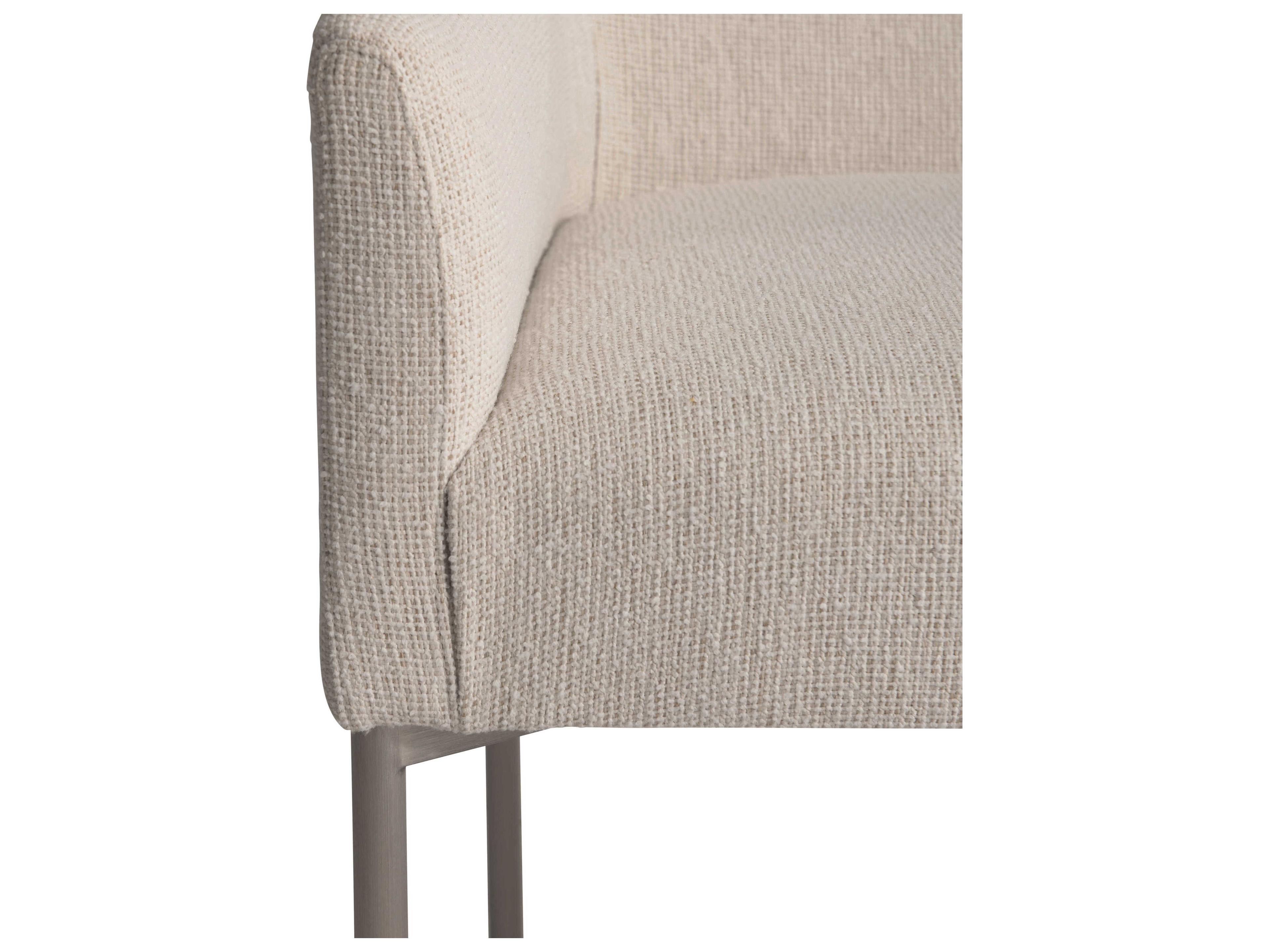 Bernhardt Sereno White Upholstered Arm Dining Chair