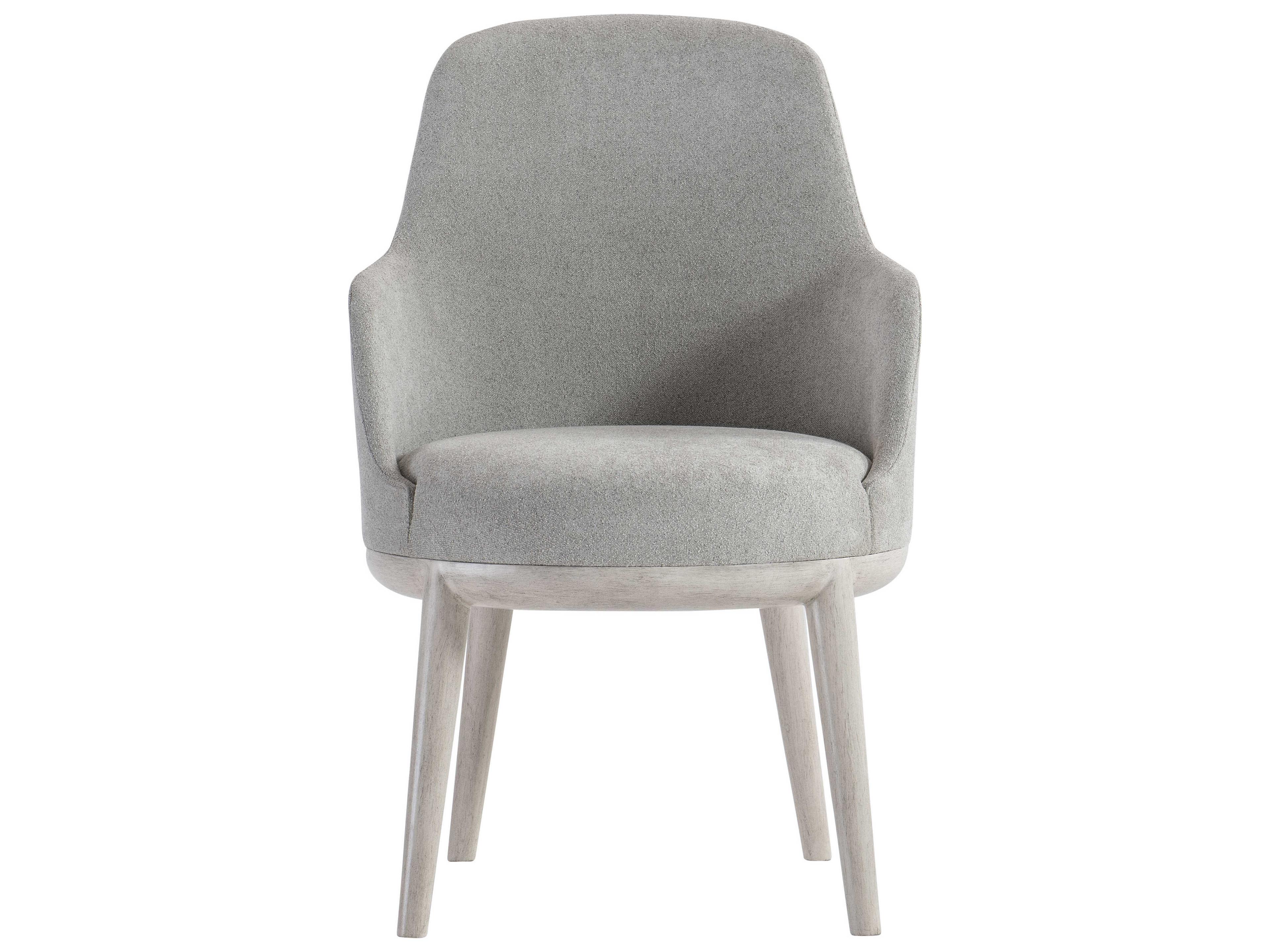 Bernhardt Sereno Gray Upholstered Arm Dining Chair